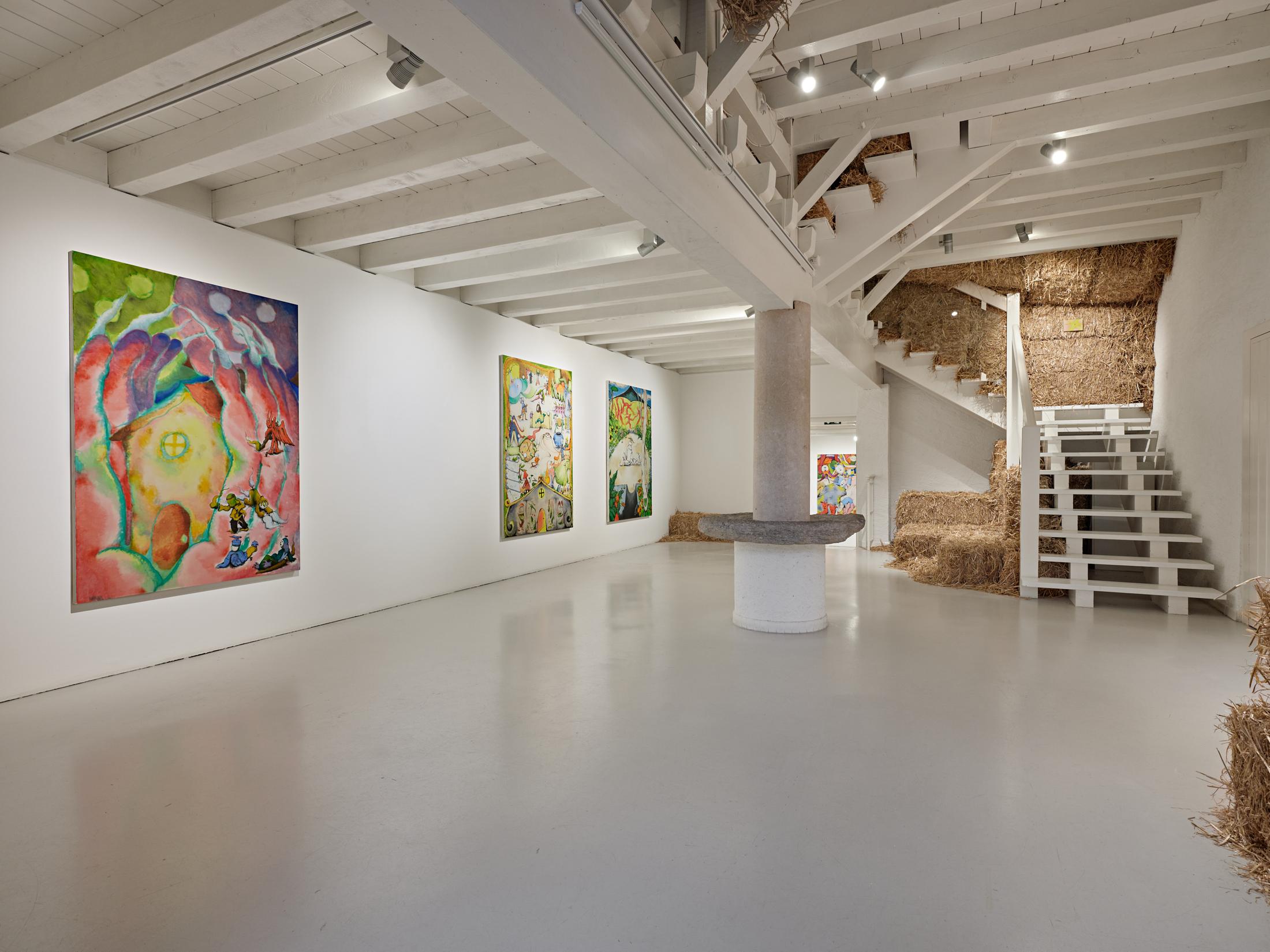 Exhibition View Solo Show Gustave Didelot «L’utopie de paille» at Ferme de la Chapelle, Lancy, Genève, 2025 / Photo: Nicolas Delaroche / Courtesy: the artist and Ferme de la Chapelle