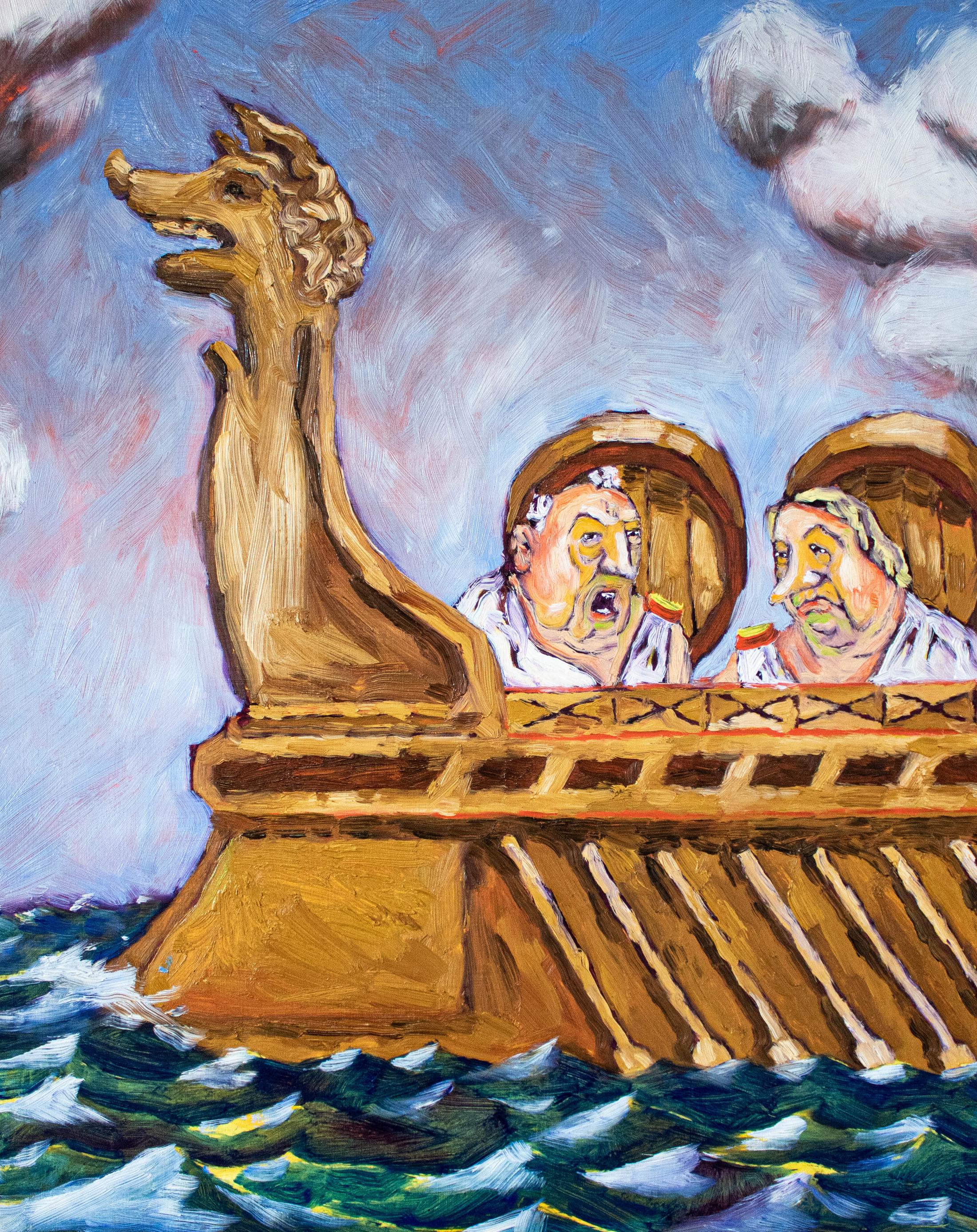 Exhibition View Solo Show Jan Kiefer «Rather Laugh; view on Jan Kiefer, Einsichten, Aussichten, Ansichten (22 parts), 2023-2024» at Bündner Kunstmuseum, Chur, 2024 / Photo: Thomas Strub / Courtesy: The artist and Bündner Kunstmuseum Chur