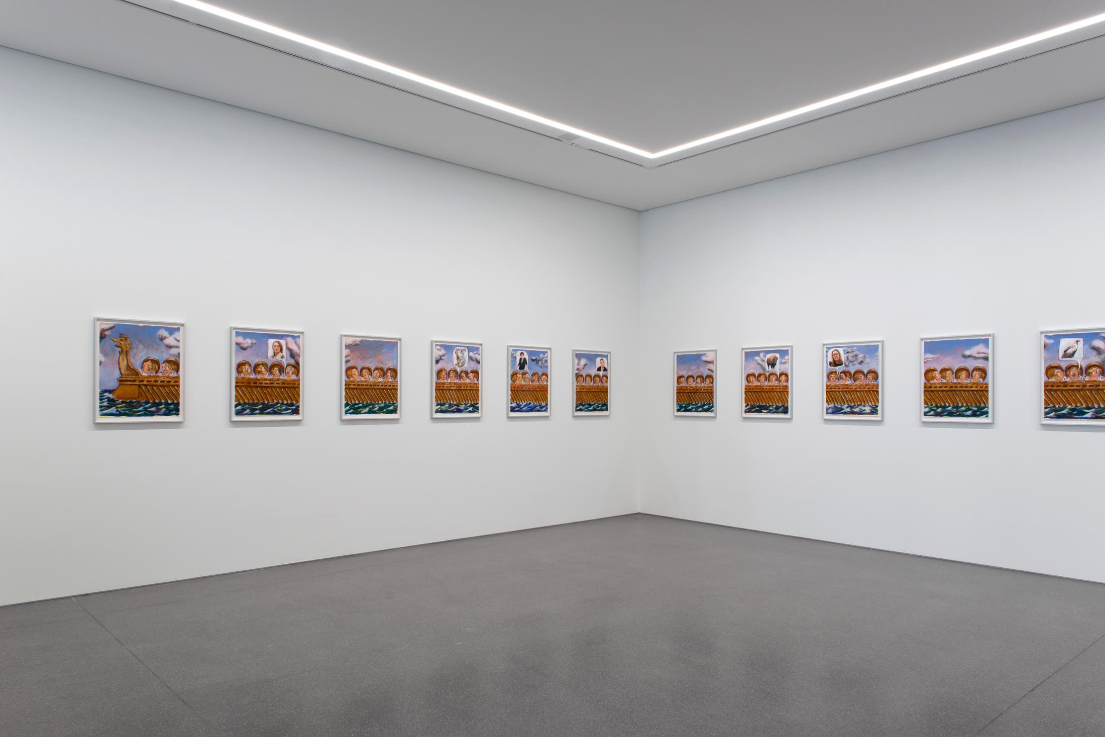 Exhibition View Solo Show Jan Kiefer «Rather Laugh» at Bündner Kunstmuseum, Chur, 2024 / Photo: Thomas Strub / Courtesy: The artist and Bündner Kunstmuseum Chur