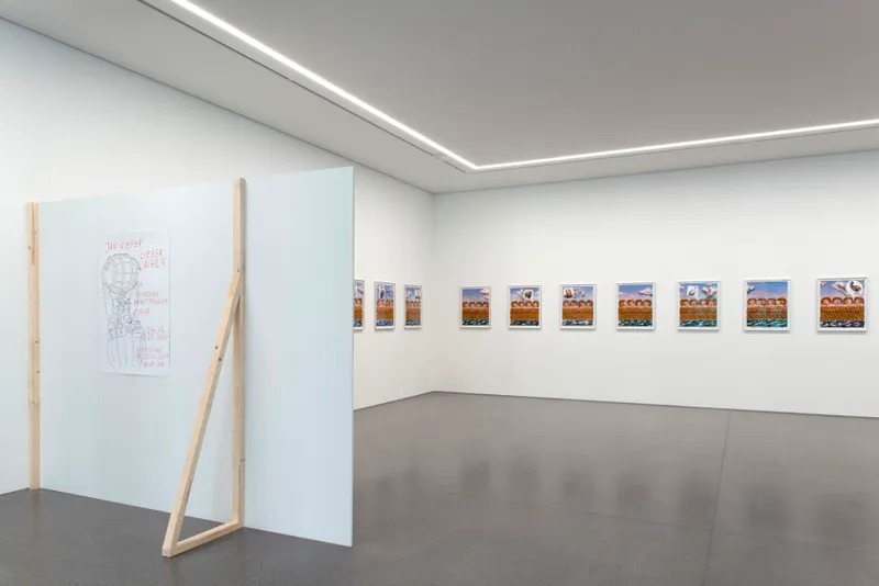 Exhibition View Solo Show Jan Kiefer «Rather Laugh» at Bündner Kunstmuseum, Chur, 2024 / Photo: Thomas Strub / Courtesy: The artist and Bündner Kunstmuseum Chur