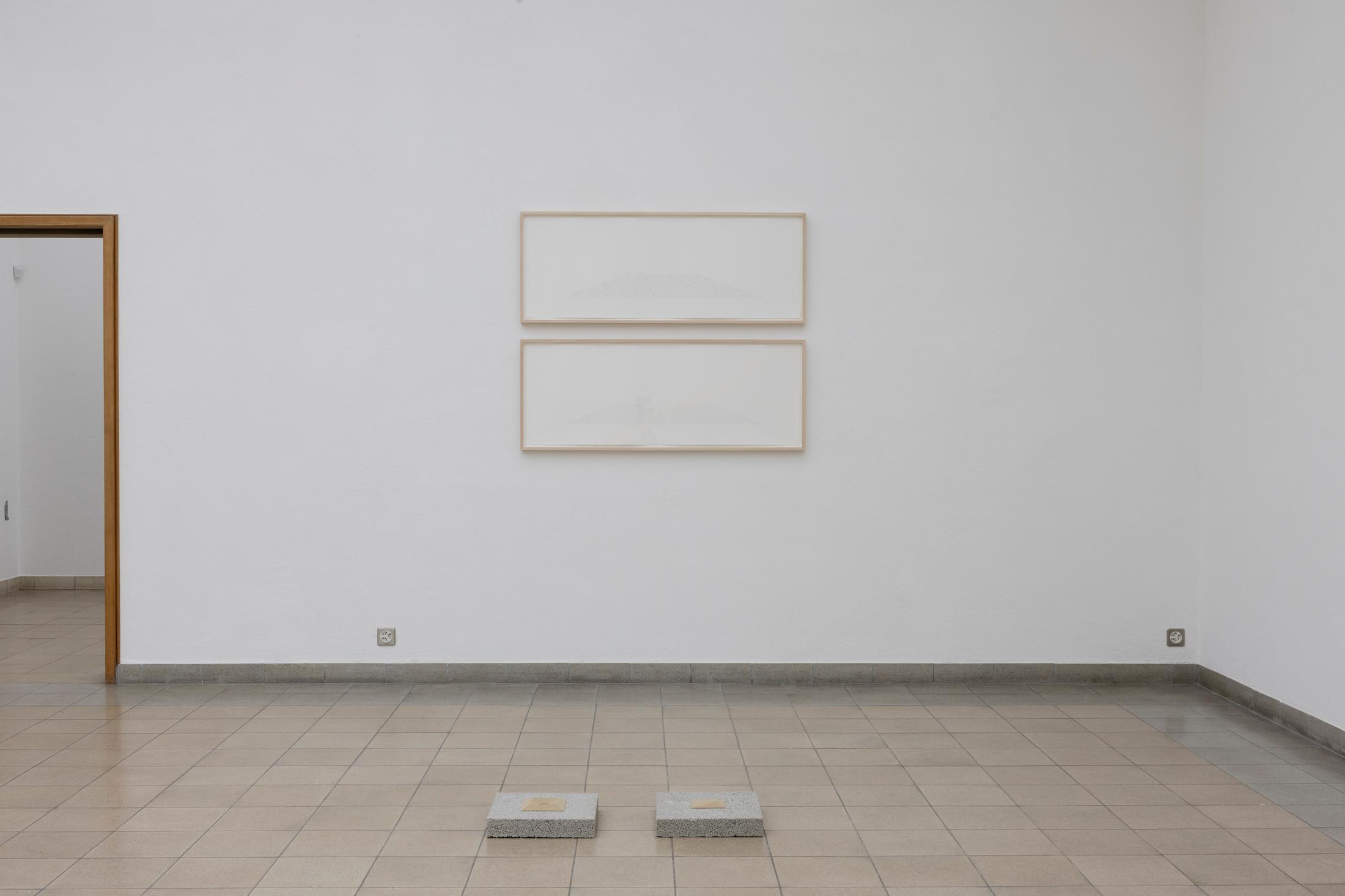 Exhibition View Solo Show Jay Chung & Q Takeki Maeda «GNOMONS 髀» at Kunsthaus Glarus, Glarus, 2024 / Photo: Gina Folly / Courtesy: the artists and Kunsthaus Glarus