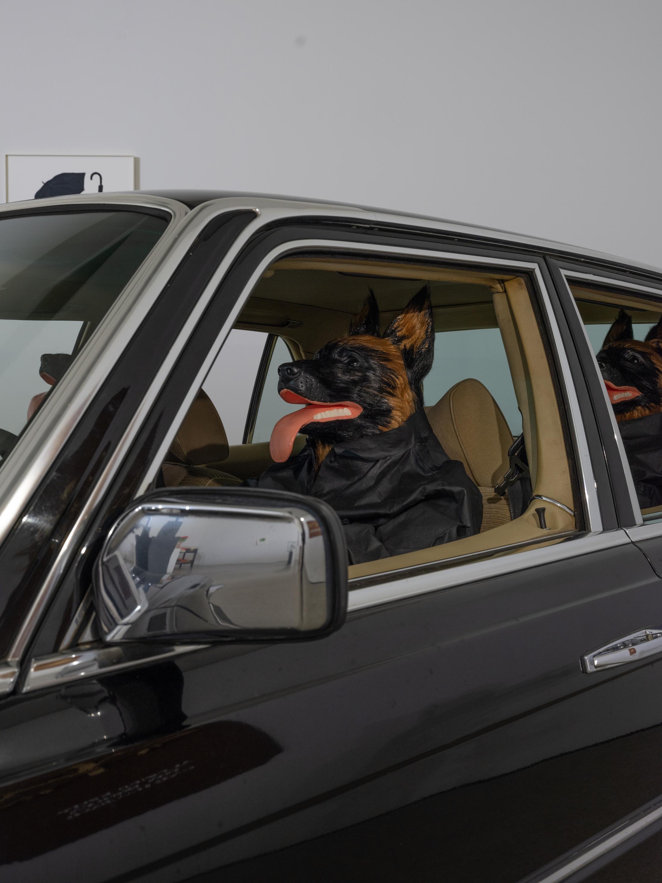 Exhibition View Duo Show Jos De Gruyter & Harald Thys «Impressions de Biel; view on DIE VIER VON DER TANKSTELLE, 2023, mixed media, sound installation» at Kunsthaus Biel / Centre d'Art Bienne, Biel/Bienne, 2024 / Photo: Lea Kunz / Courtesy: the artists and Kunsthaus Biel