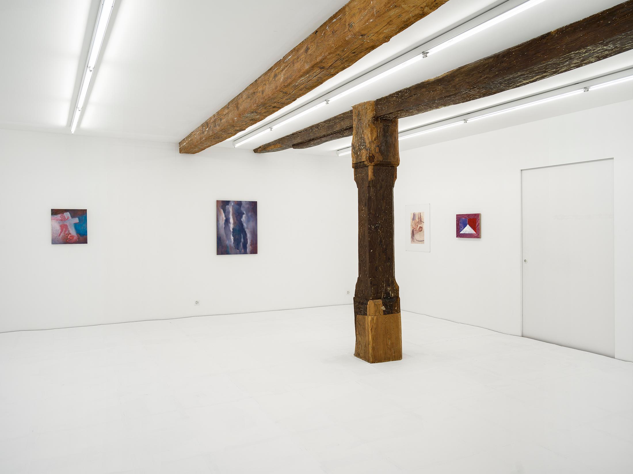 Exhibition View Julia Dubsky Solo Show «.A» at Kirchgasse Gallery, Steckborn, 2023-2024 / Photo: Cedric Mussano / Courtesy: the artist and Kirchgasse Gallery