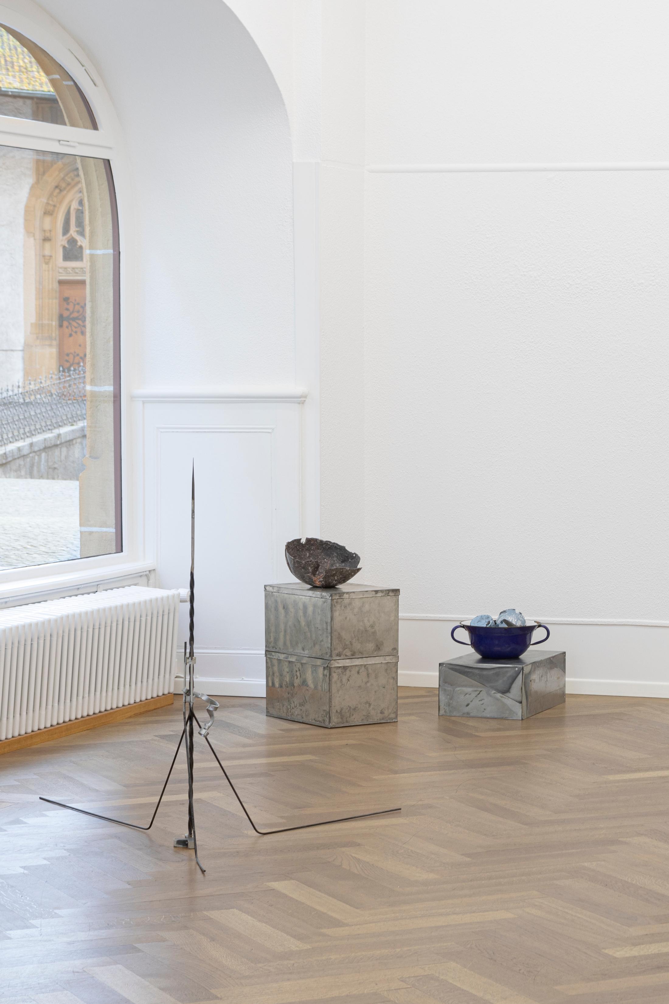 Exhibition View Solo Show Julia Znoj «BASS MY TRESPASS» at Krone Couronne, Biel/Bienne, 2025 / Photo: Michal Schorro / Courtesy: the artist and Krone Couronne