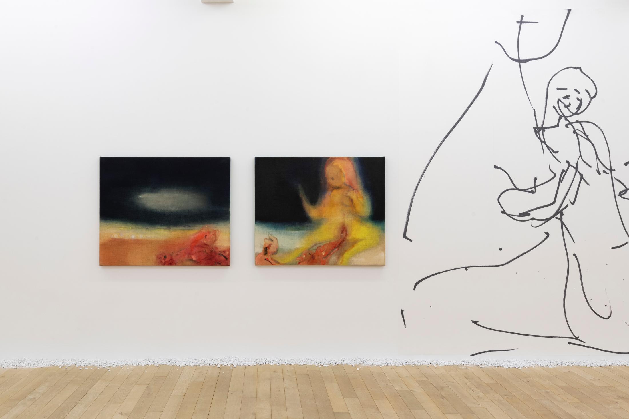 Exhibition View Solo Show Leiko Ikemura «Cosmic Mom» at Galerie Peter Kilchmann, Zurich, 2024 / Photo: Sebastian Schaub / Courtesy: The artist and Studio Leiko Ikemura