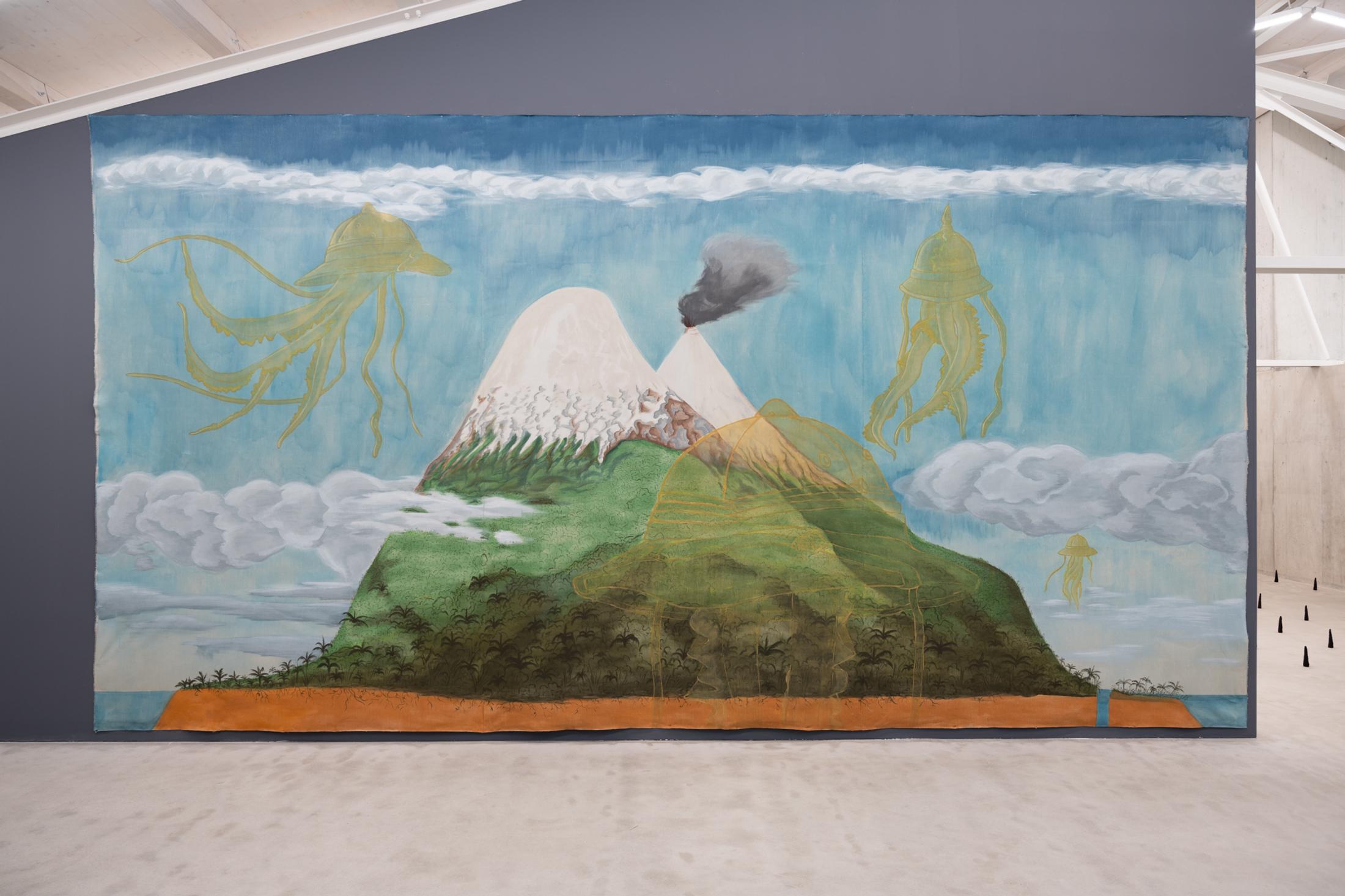 Exhibition View Solo Show Leonardo Bürgi Tenorio «the paths we walk ; view on Landschaft, 2025» at Kunsthaus Baselland, Baselland, 2025 / Photo: Finn Curry / Courtesy of the artist