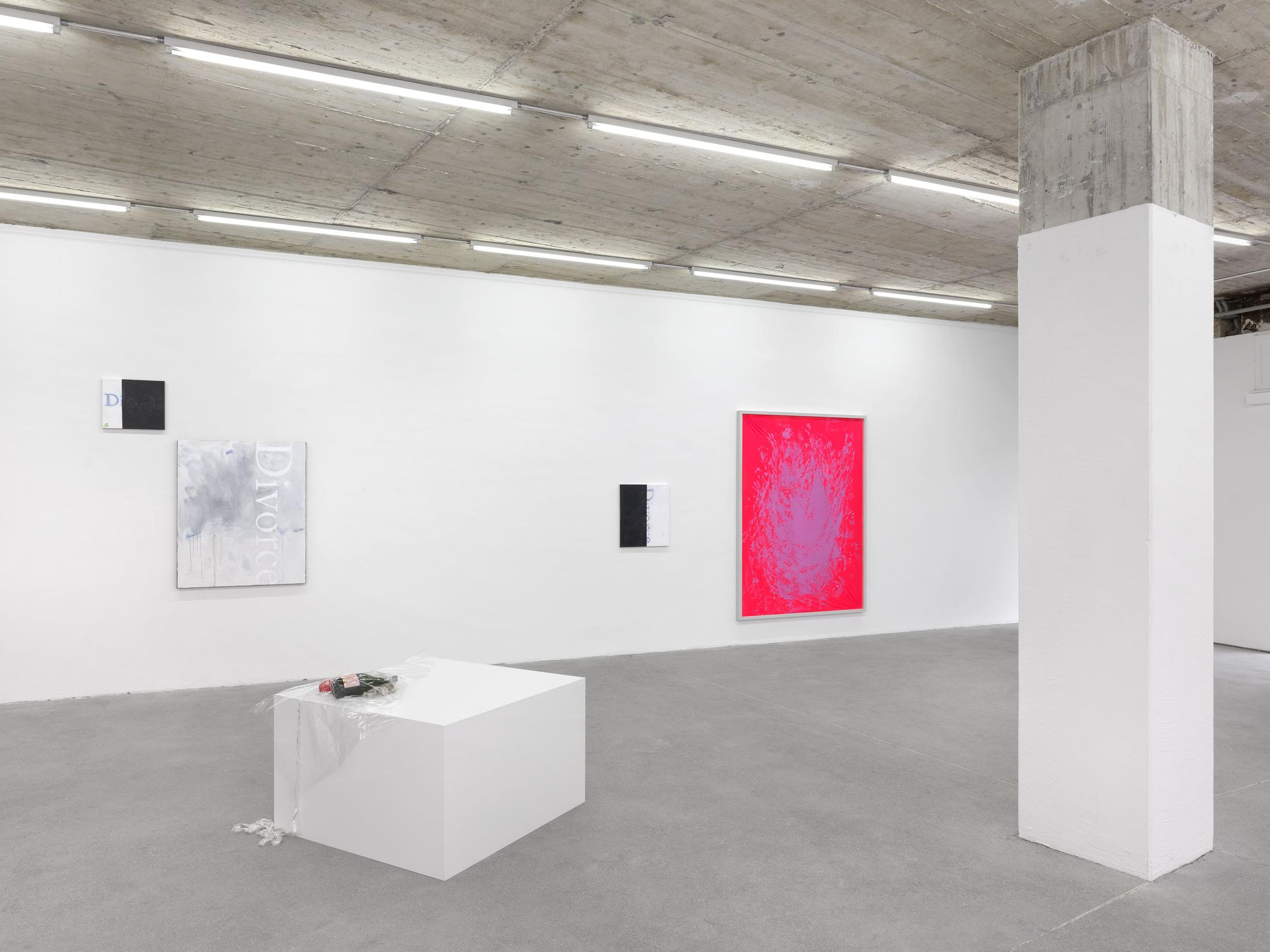 Exhibition View Group Show with Leyla Faye, Sylvie Fleury, Pamela Rosenkranz, Markus Oehlen, Jasmine Gregory, Akeem Smith at Karma International, Zürich, 2025 / Photo: Annik Wetter / Courtesy : the artists and Karma International