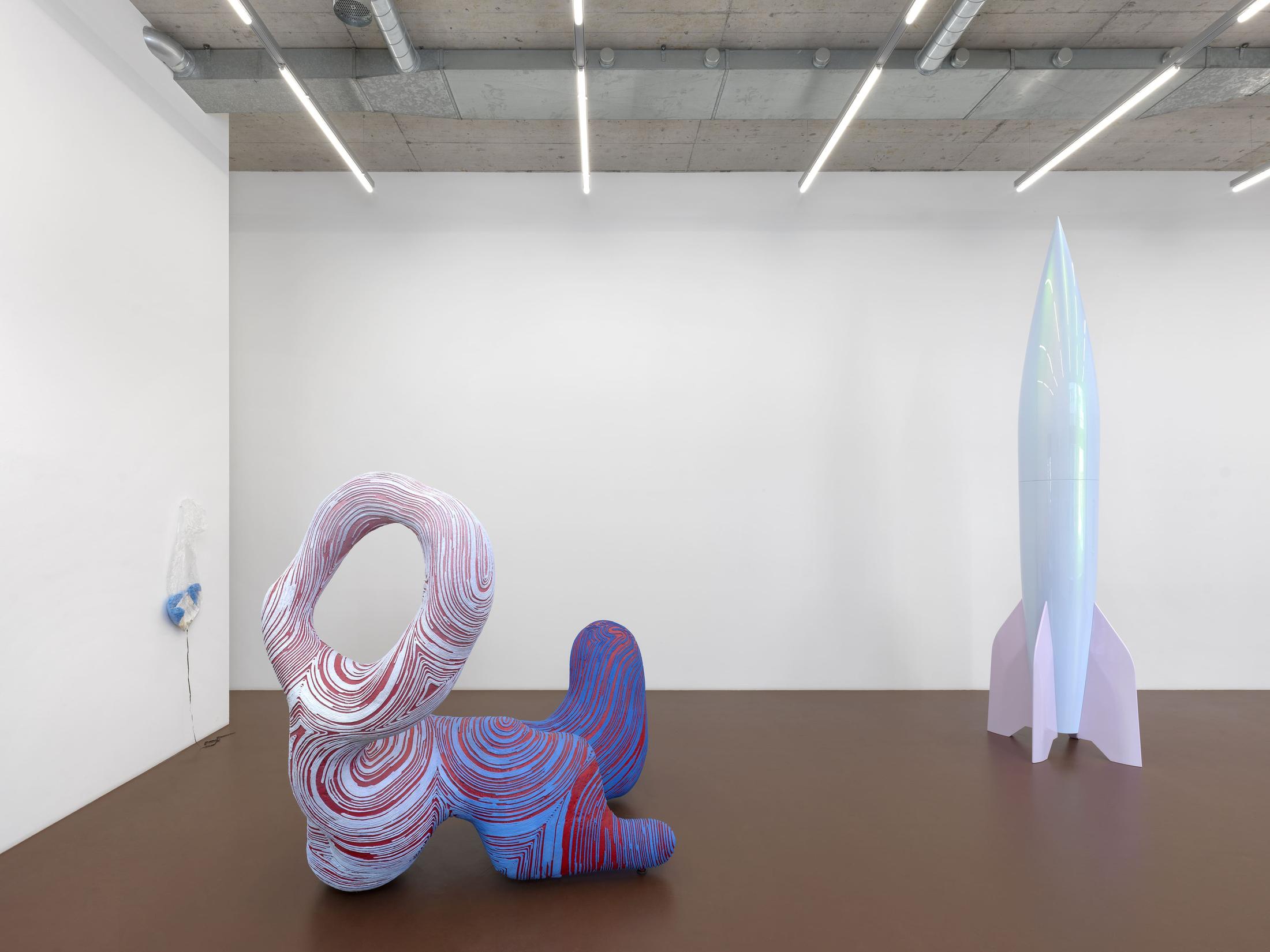 Exhibition View Group Show with Leyla Faye, Sylvie Fleury, Pamela Rosenkranz, Markus Oehlen, Jasmine Gregory, Akeem Smith at Karma International, Zürich, 2025 / Photo: Annik Wetter / Courtesy : the artists and Karma International