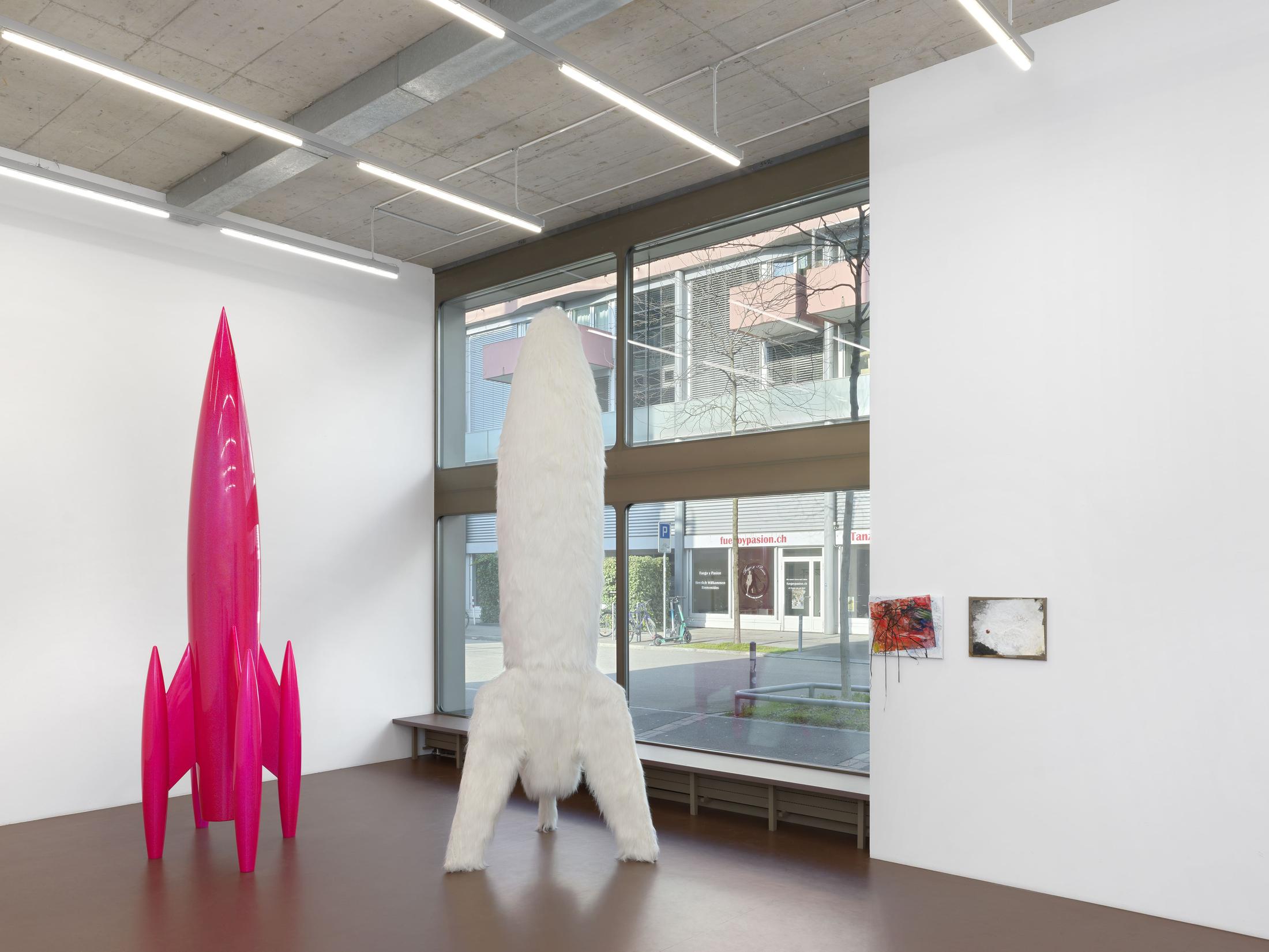 Exhibition View Group Show with Leyla Faye, Sylvie Fleury, Pamela Rosenkranz, Markus Oehlen, Jasmine Gregory, Akeem Smith at Karma International, Zürich, 2025 / Photo: Annik Wetter / Courtesy : the artists and Karma International