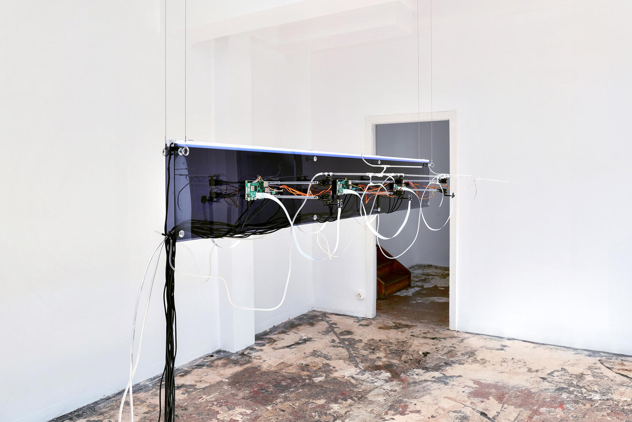 Exhibition View Solo Show Lorenzo Lunghi «Temporale» at Bacio Collective, Berne, 2024 / Photo: Bacio Collective / Courtesy: The artist and Bacio Collective