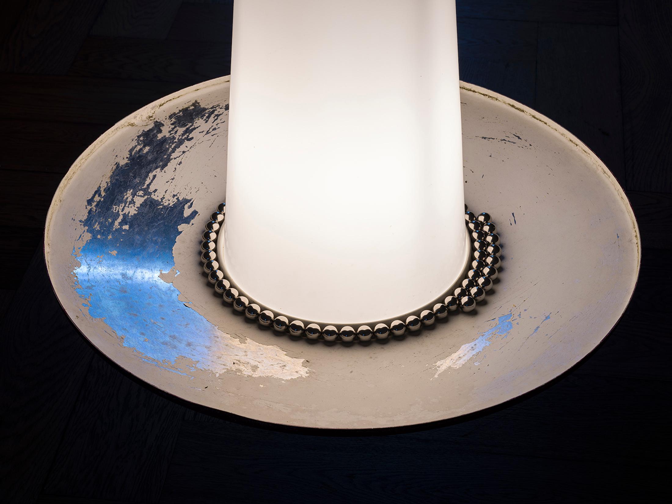 Exhibition View Solo Show Lou Masduraud «What Cracks?; view on Lou Masduraud, Providers (Detail),
2024» at Kunsthaus Langenthal, Langenthal, 2024 / Photo: Cedric Mussano / Courtesy: The artist and Kunsthaus Langenthal