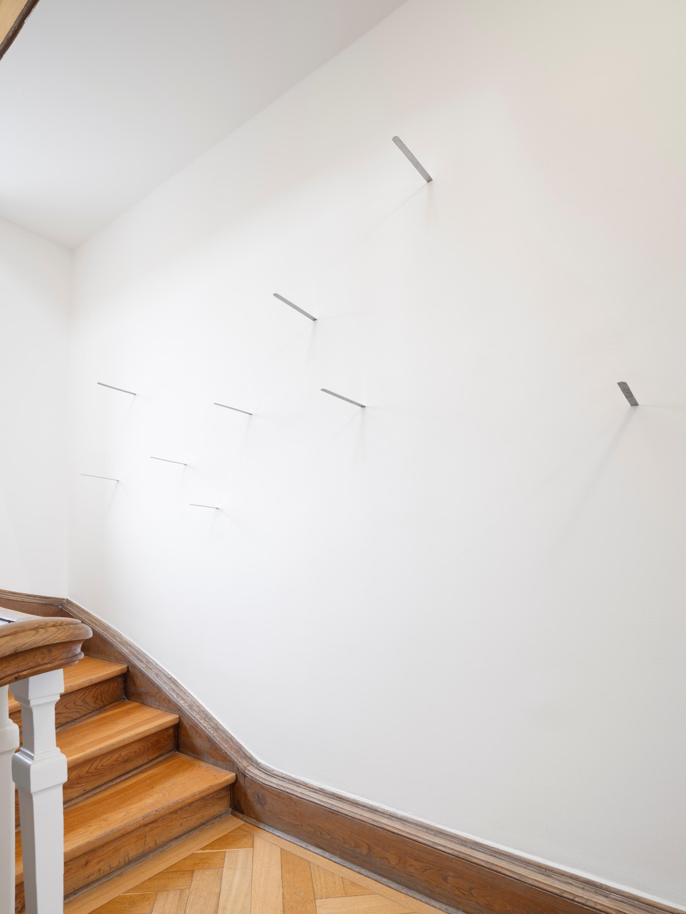 Exhibition View Duo Show Marta Margnetti and Shirin Yousefi «Duetto à mi voix ; view on Shirin Yousefi, A partir de deux, 2025» at Villa Bernasconi, Lancy, Geneva, 2025 / Photo: Dylan Perrenoud / Courtesy: the artists and Villa Bernasconi