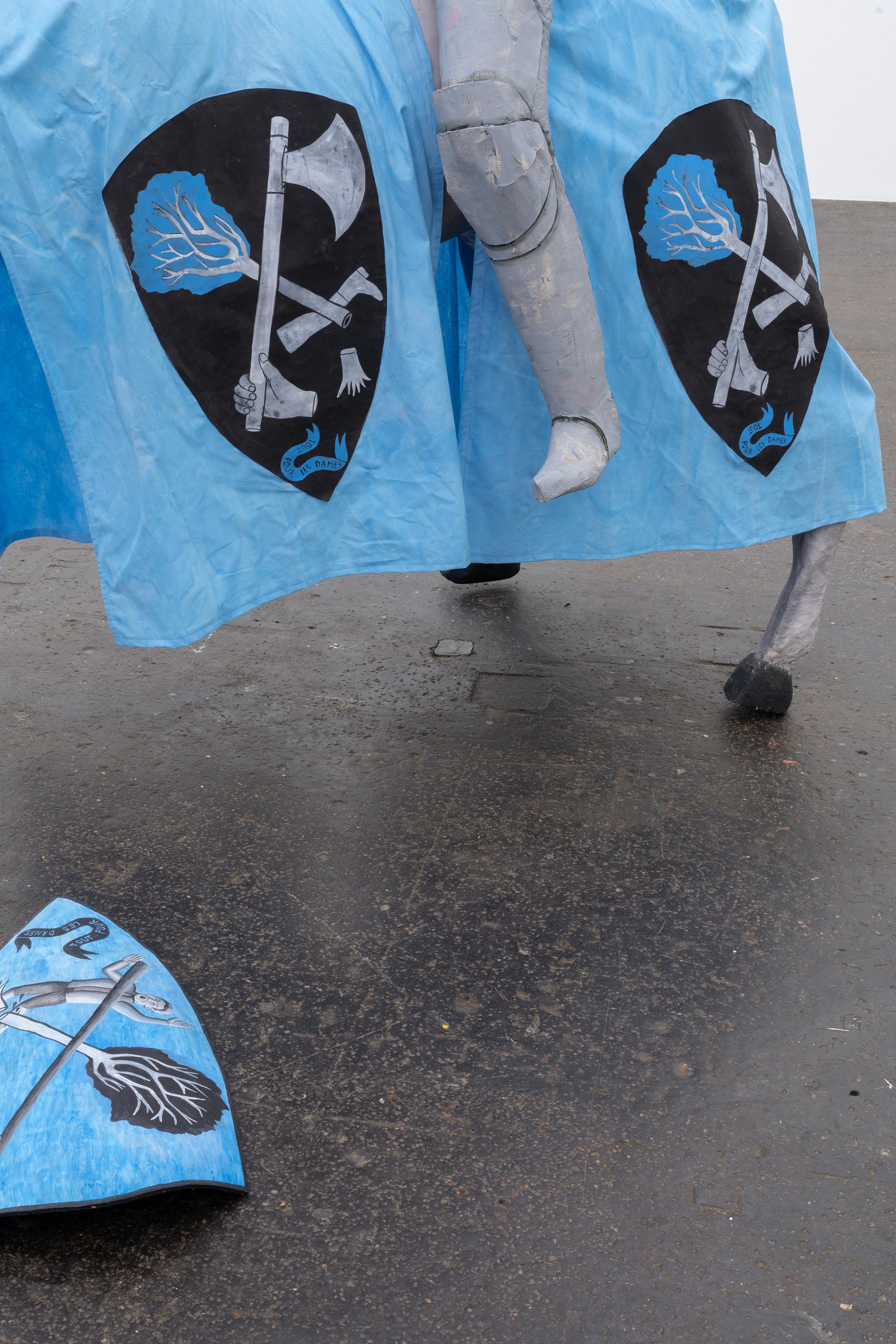 Exhibition View Agnes Scherer Solo Show «Ein seltsames Spiel; view on Agnes Scherer, Savoir Vivre (Detail), 2023» at Kunst Halle Sankt Gallen, St. Gallen, 2023-2024 / Photo: Kunst Halle Sankt Gallen, E. Sommer / Courtesy: the artist, ChertLüdde, Sans titre