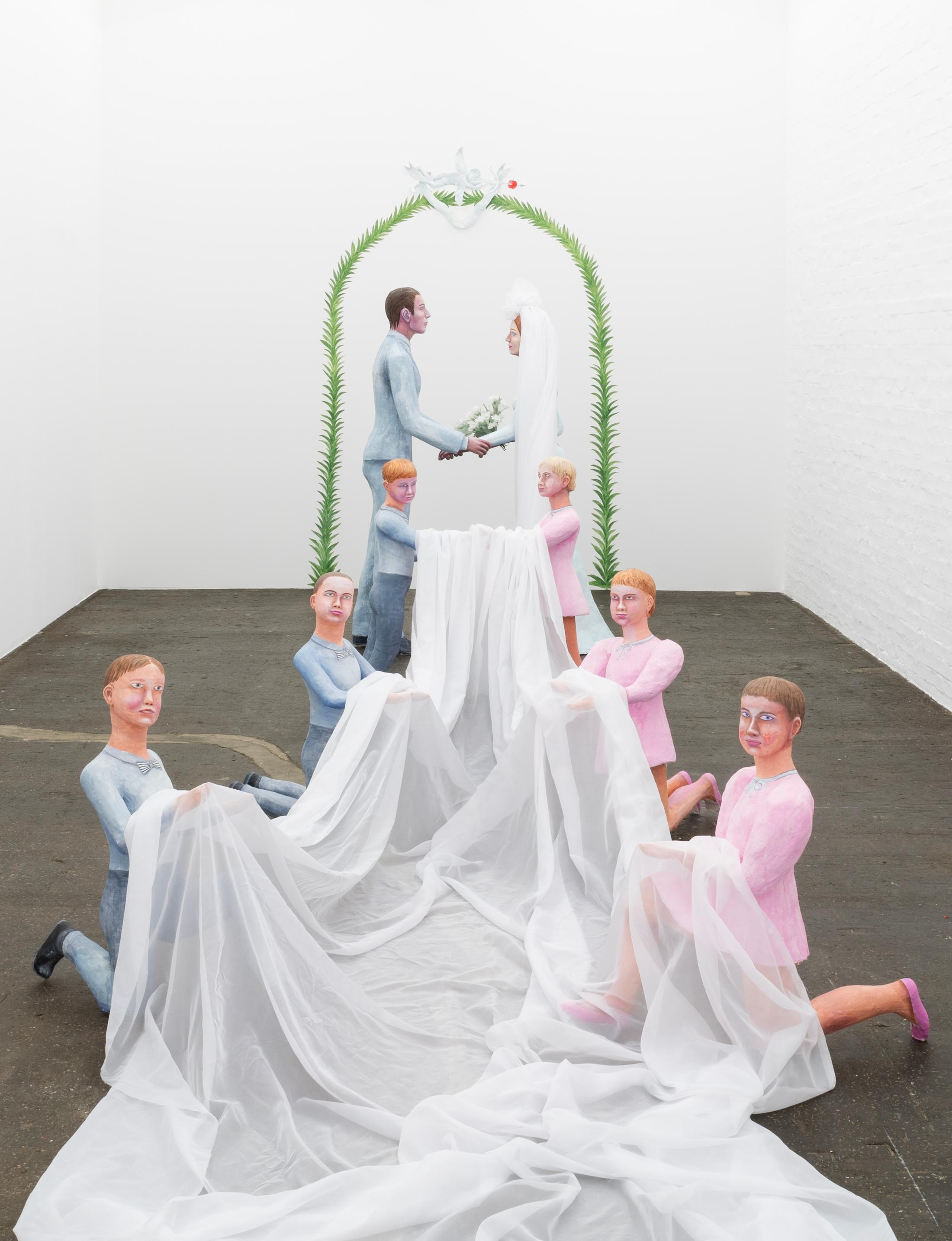 Exhibition View Agnes Scherer Solo Show «Ein seltsames Spiel; view on Agnes Scherer, A thousand times yes, 2022» at Kunst Halle Sankt Gallen, St. Gallen, 2023-2024 / Photo: Kunst Halle Sankt Gallen, E. Sommer / Courtesy: the artist, ChertLüdde, Sans titre