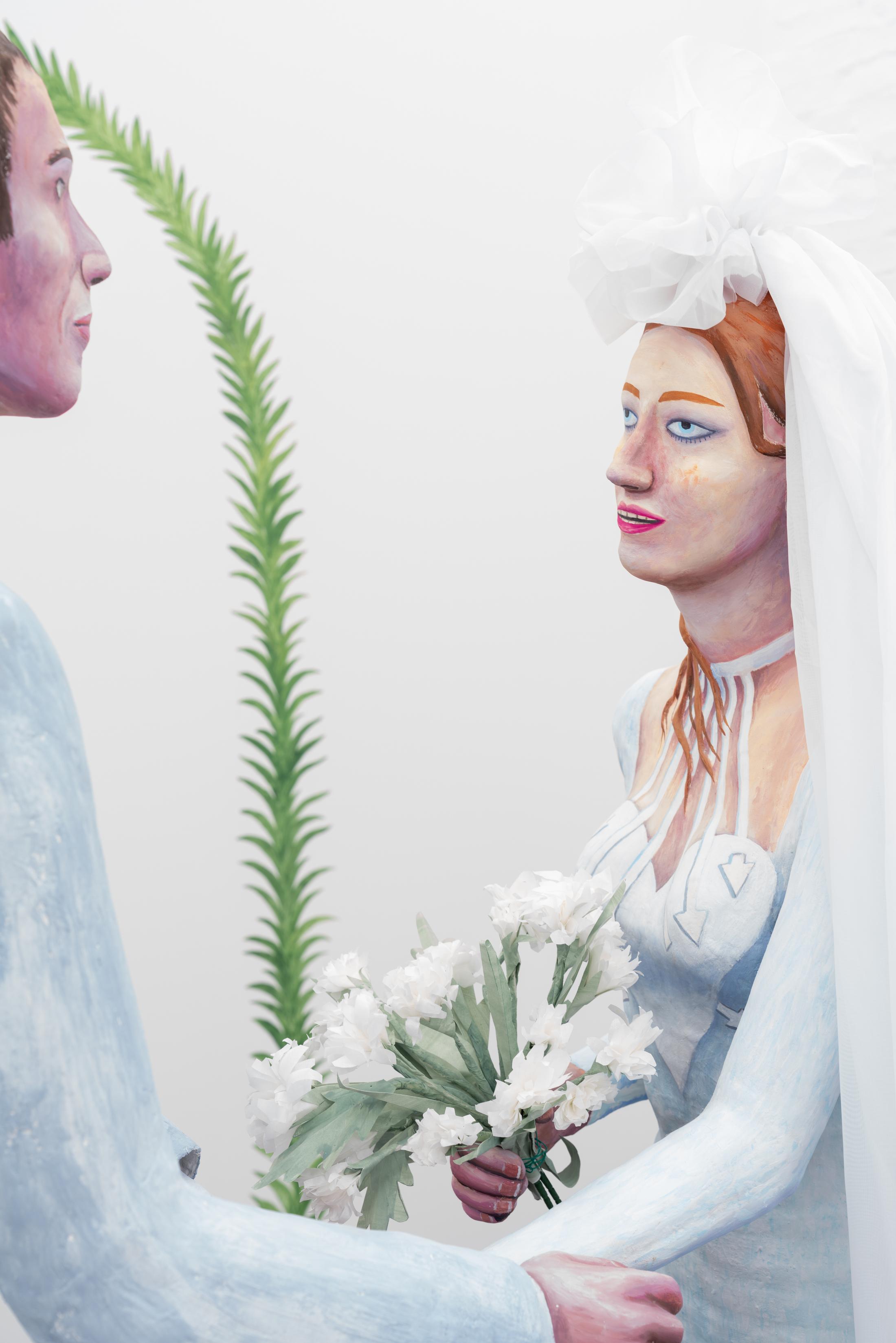 Exhibition View Agnes Scherer Solo Show «Ein seltsames Spiel; view on Agnes Scherer, A thousand times yes (Detail), 2022» at Kunst Halle Sankt Gallen, St. Gallen, 2023-2024 / Photo: Kunst Halle Sankt Gallen, E. Sommer / Courtesy: the artist, ChertLüdde, Sans titre