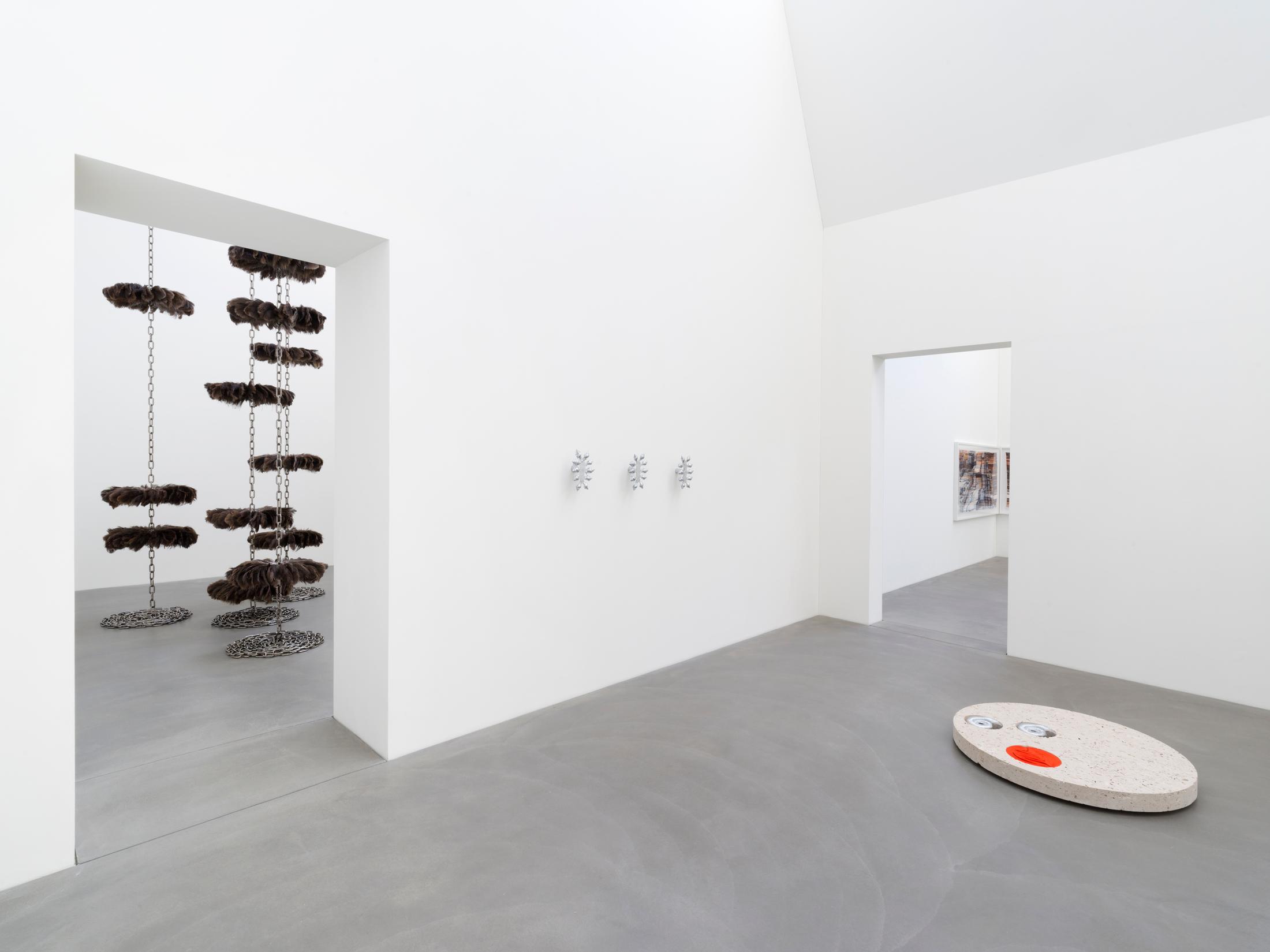 Exhibition View Alice Channer Solo Show «Heavy Metals / Silk Cut» at Kunstmuseum Kunsthalle Appenzell, Appenzell, 2023 / Photo: Roman März / Courtesy: the artist and Kunstmuseum Kunsthalle Appenzell