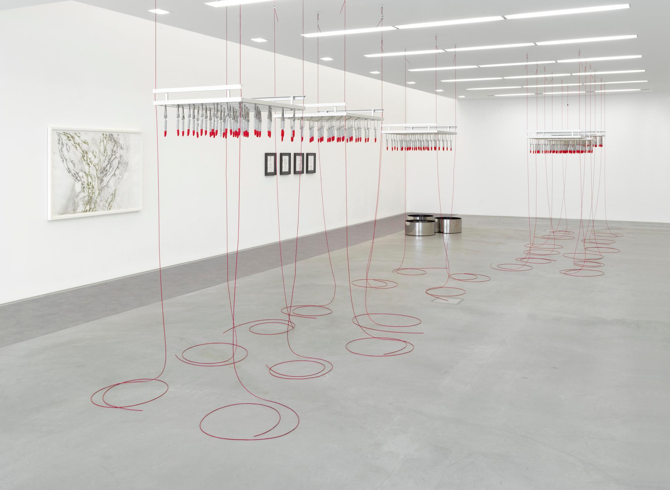 Exhibition View Alice Channer Solo Show «Heavy Metals / Silk Cut» at Kunstmuseum Kunsthalle Appenzell, Appenzell, 2023 / Photo: Roman März / Courtesy: the artist and Kunstmuseum Kunsthalle Appenzell