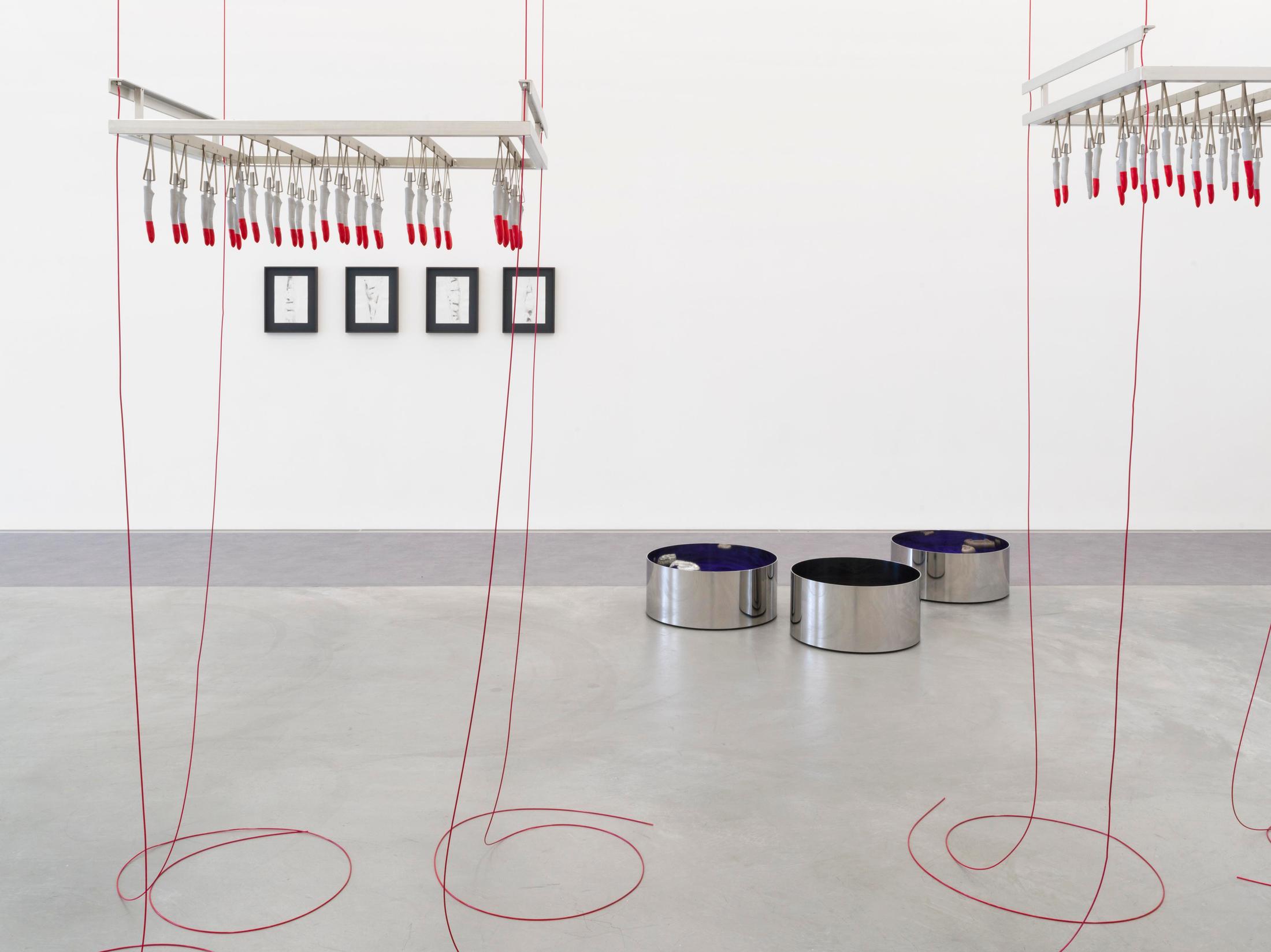Exhibition View Alice Channer Solo Show «Heavy Metals / Silk Cut» at Kunstmuseum Kunsthalle Appenzell, Appenzell, 2023 / Photo: Roman März / Courtesy: the artist and Kunstmuseum Kunsthalle Appenzell