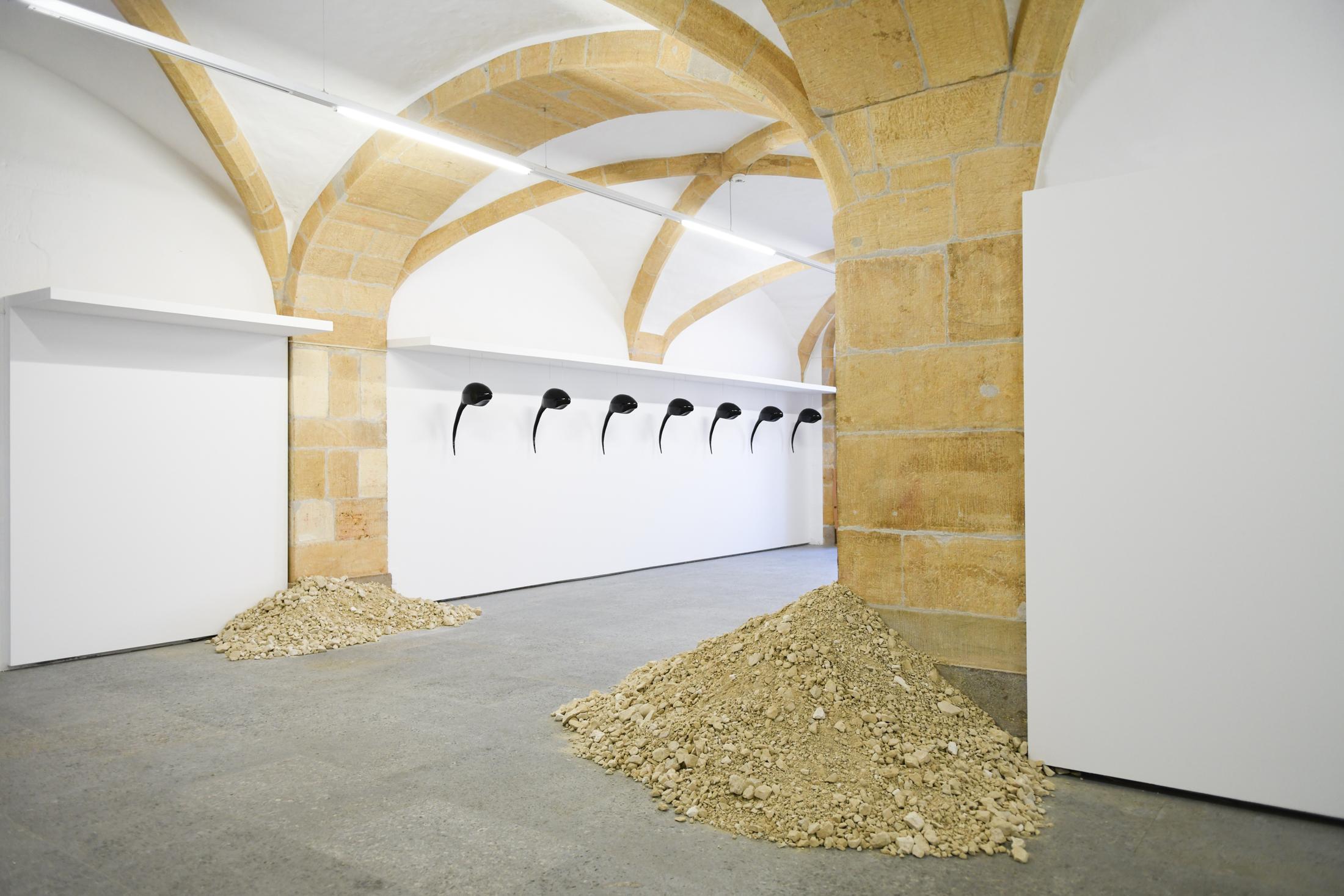 Exhibition View Anita Mucolli Solo Show «Purity; view on Anita Mucolli, Eggseeds, 2023» at Centre d'Art Contemporain, Yverdon-les-Bains, 2023 / Photo: Anita Mucolli / Courtesy: the artist and Centre d'Art Contemporain Yverdon-les-Bains