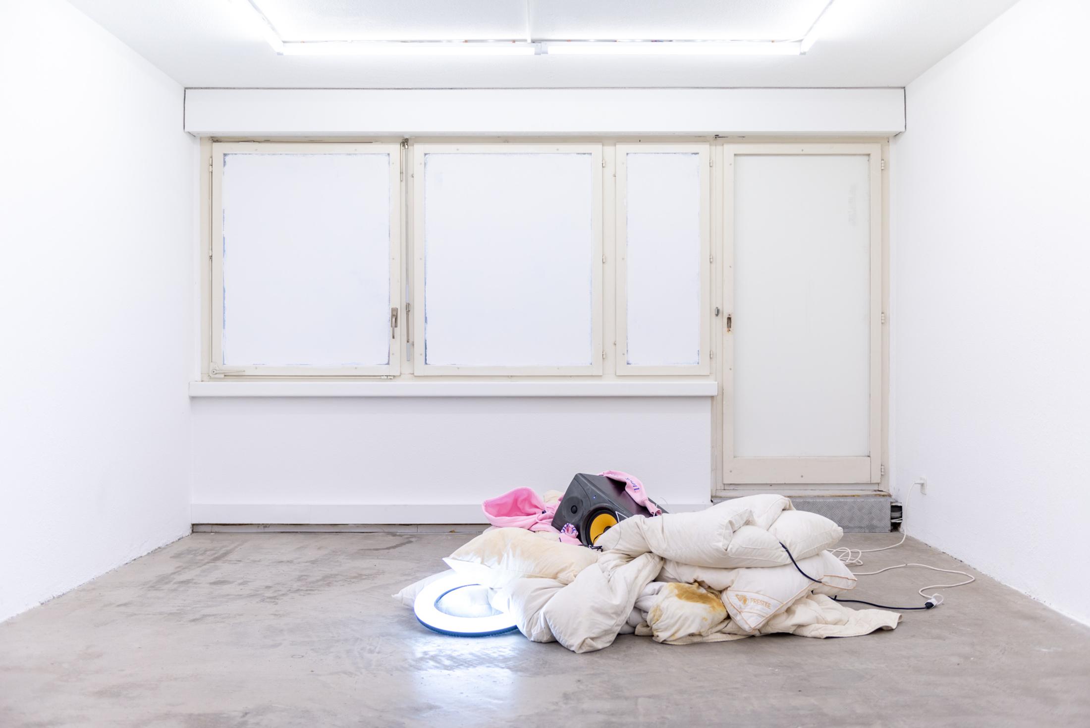 Exhibition View bleed Solo Show «numb» at Hamlet, Zurich, 2023-2024 / Photo: Wilf Speller / Courtesy: the artists and Hamlet