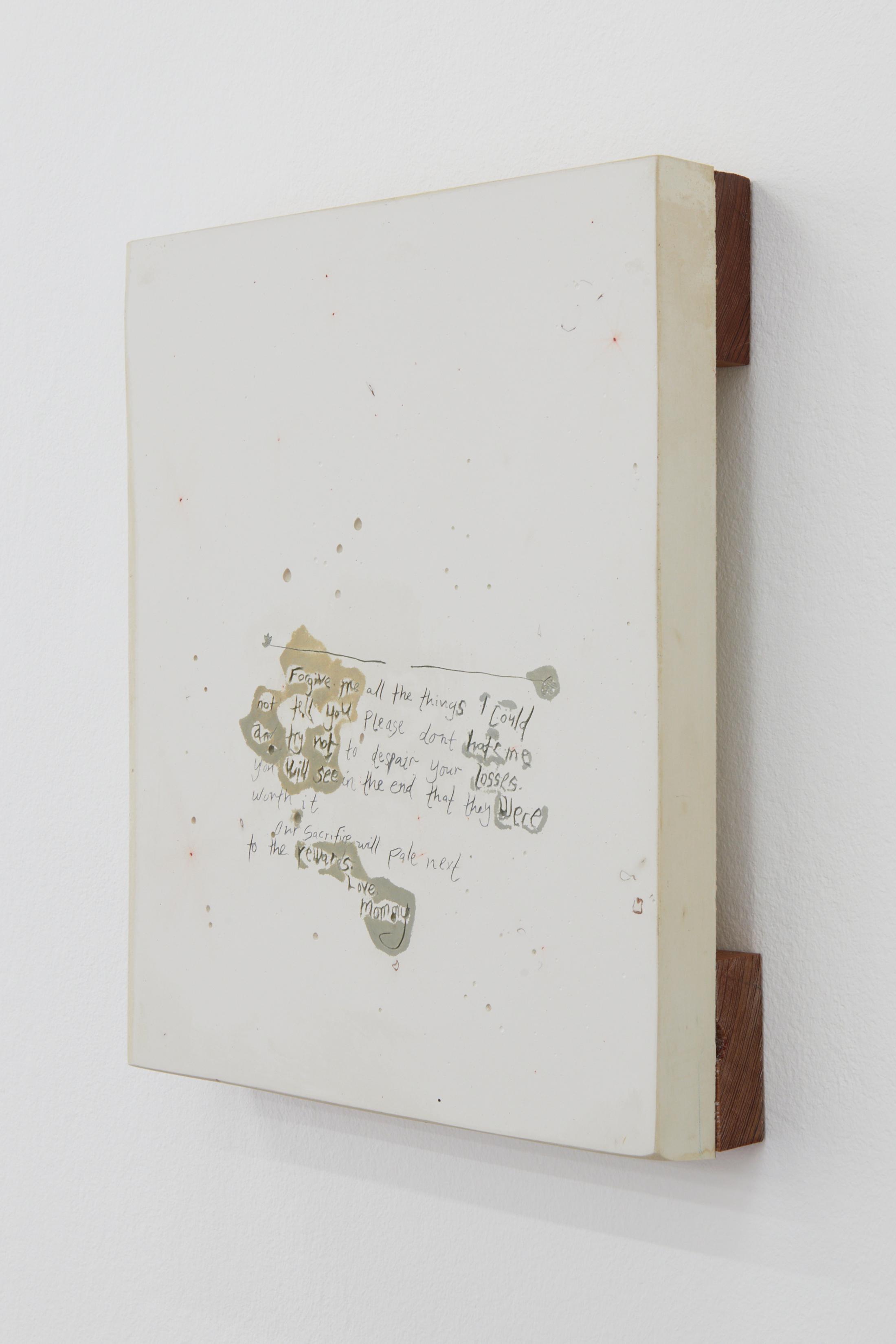 Exhibition View Brad Kronz Solo Show «Nine Types of Industrial Pollution; view on Brad Kronz, The Gost of Ann Dowd, 2023» at Kunsthalle Friart, Fribourg, 2023 / Photo: Guillaume Python / Courtesy: the artist and Kunsthalle Friart