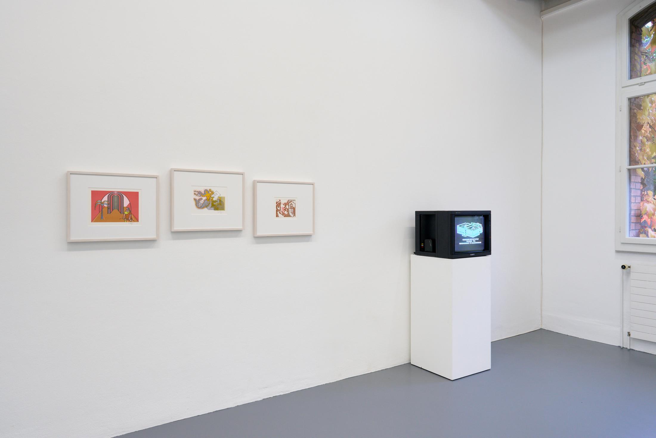 Exhibition View Charlotte Johannesson Solo Show «Save as art?» at Kunsthalle Friart, Fribourg, 2023 / Photo: Guillaume Python / Courtesy: the artist and Kunsthalle Friart