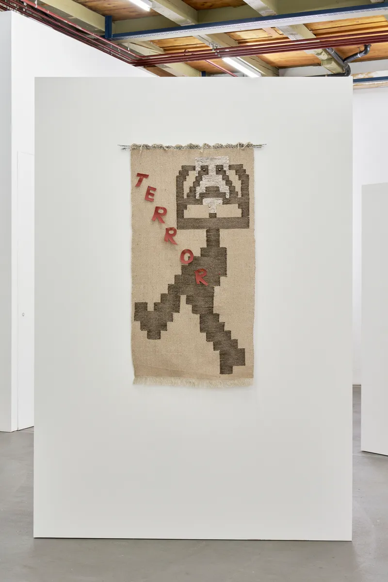 Exhibition View Charlotte Johannesson Solo Show «Save as art?; view on Charlotte Johannesson, Terror 1972, 2016» at Kunsthalle Friart, Fribourg, 2023 / Photo: Guillaume Python / Courtesy: the artist and Kunsthalle Friart