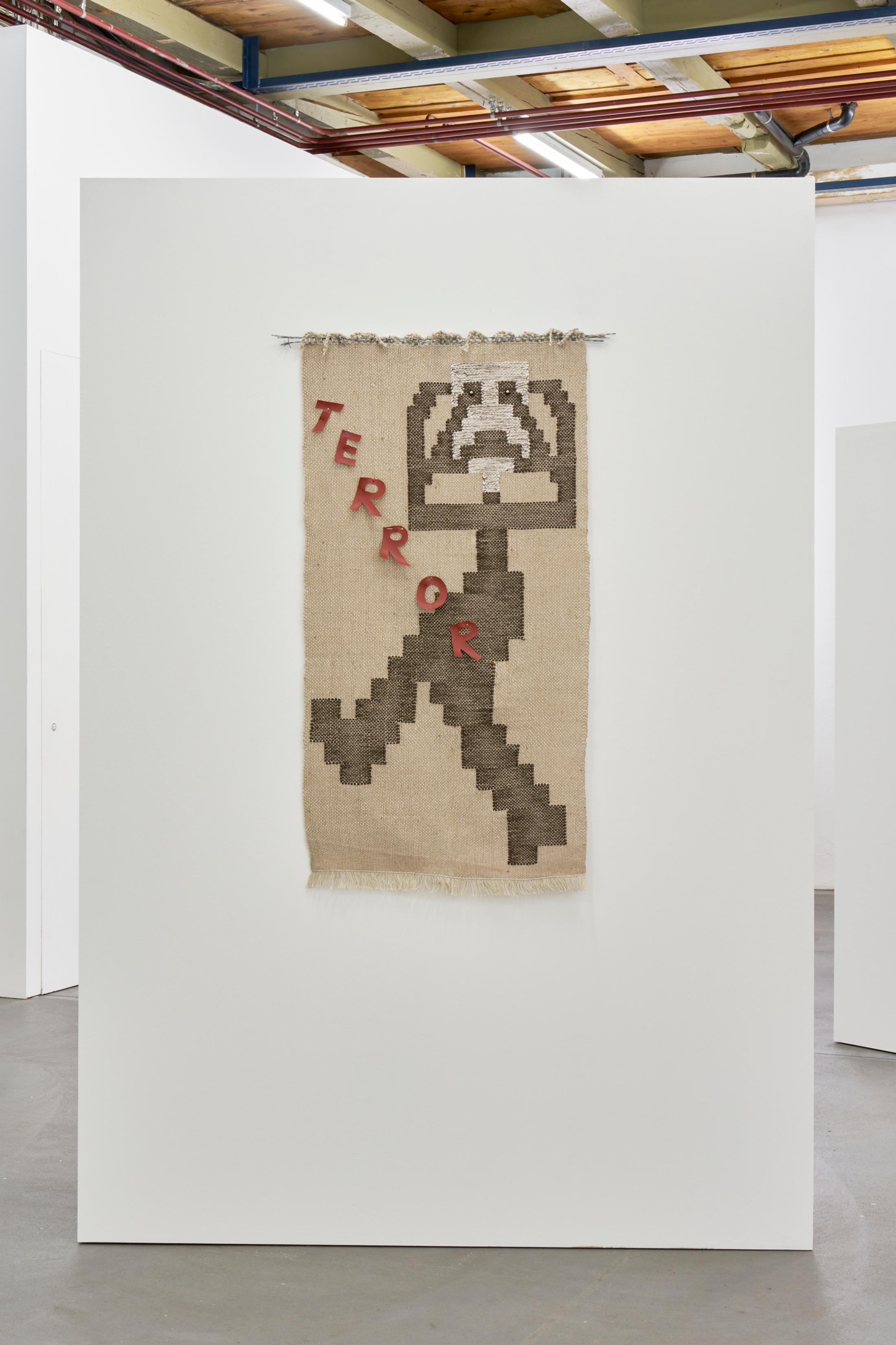 Exhibition View Charlotte Johannesson Solo Show «Save as art?; view on Charlotte Johannesson, Terror 1972, 2016» at Kunsthalle Friart, Fribourg, 2023 / Photo: Guillaume Python / Courtesy: the artist and Kunsthalle Friart