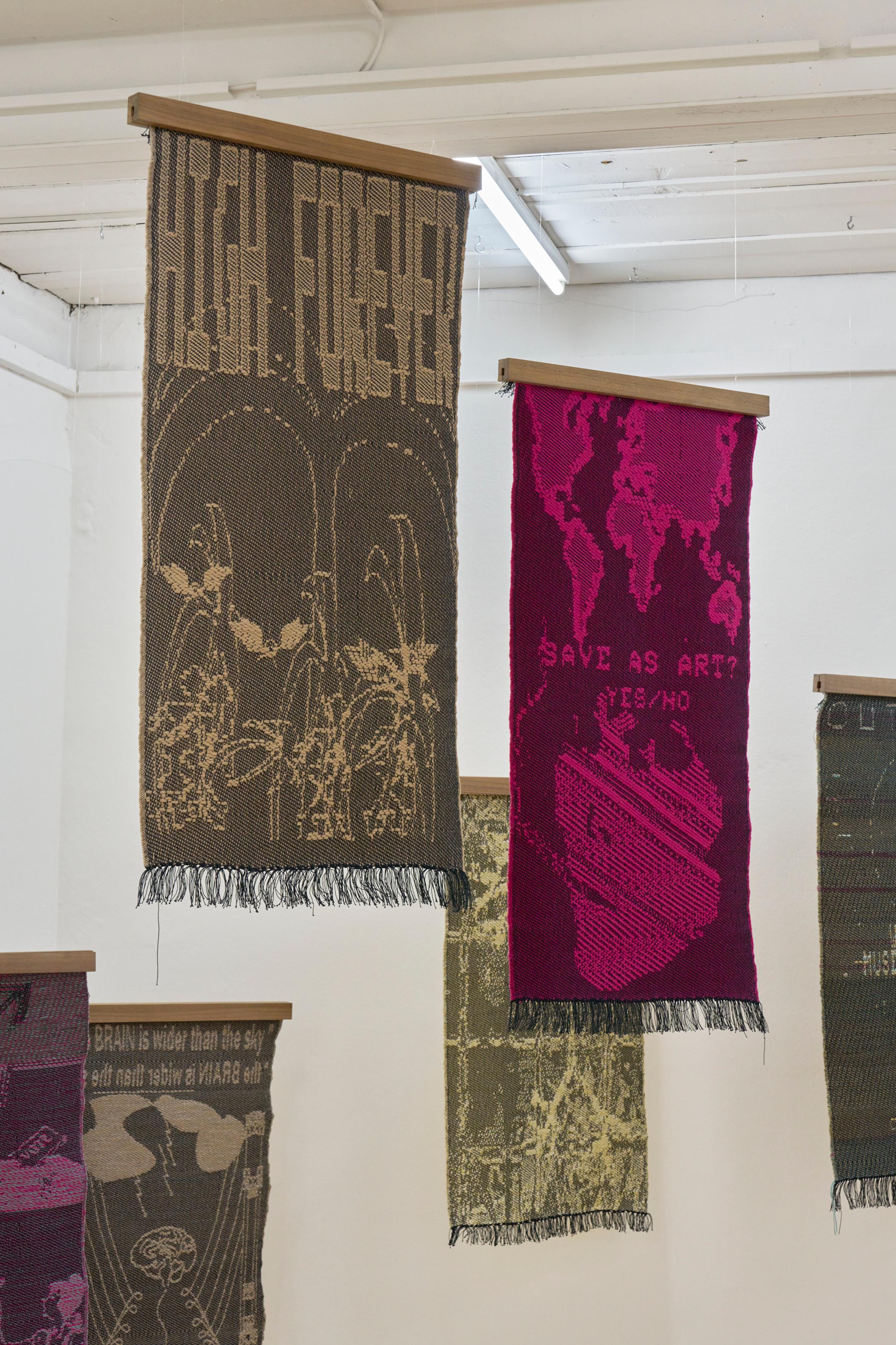 Exhibition View Charlotte Johannesson Solo Show «Save as art?» at Kunsthalle Friart, Fribourg, 2023 / Photo: Guillaume Python / Courtesy: the artist and Kunsthalle Friart