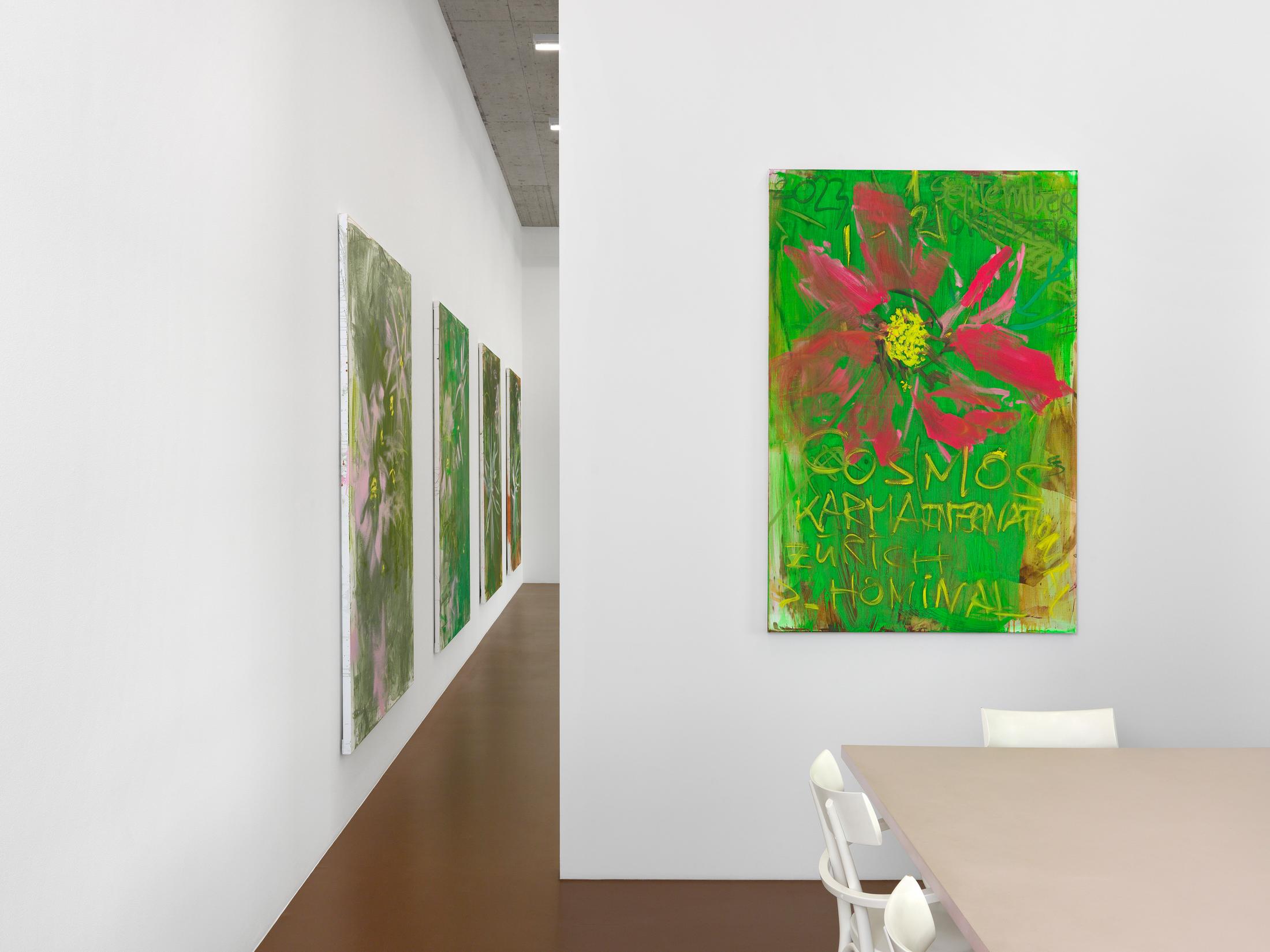 Exhibition View David Hominal Solo Show «Cosmos» at Karma International, Zurich, 2023 / Photo: Annik Wetter / Courtesy: the artist and Karma International