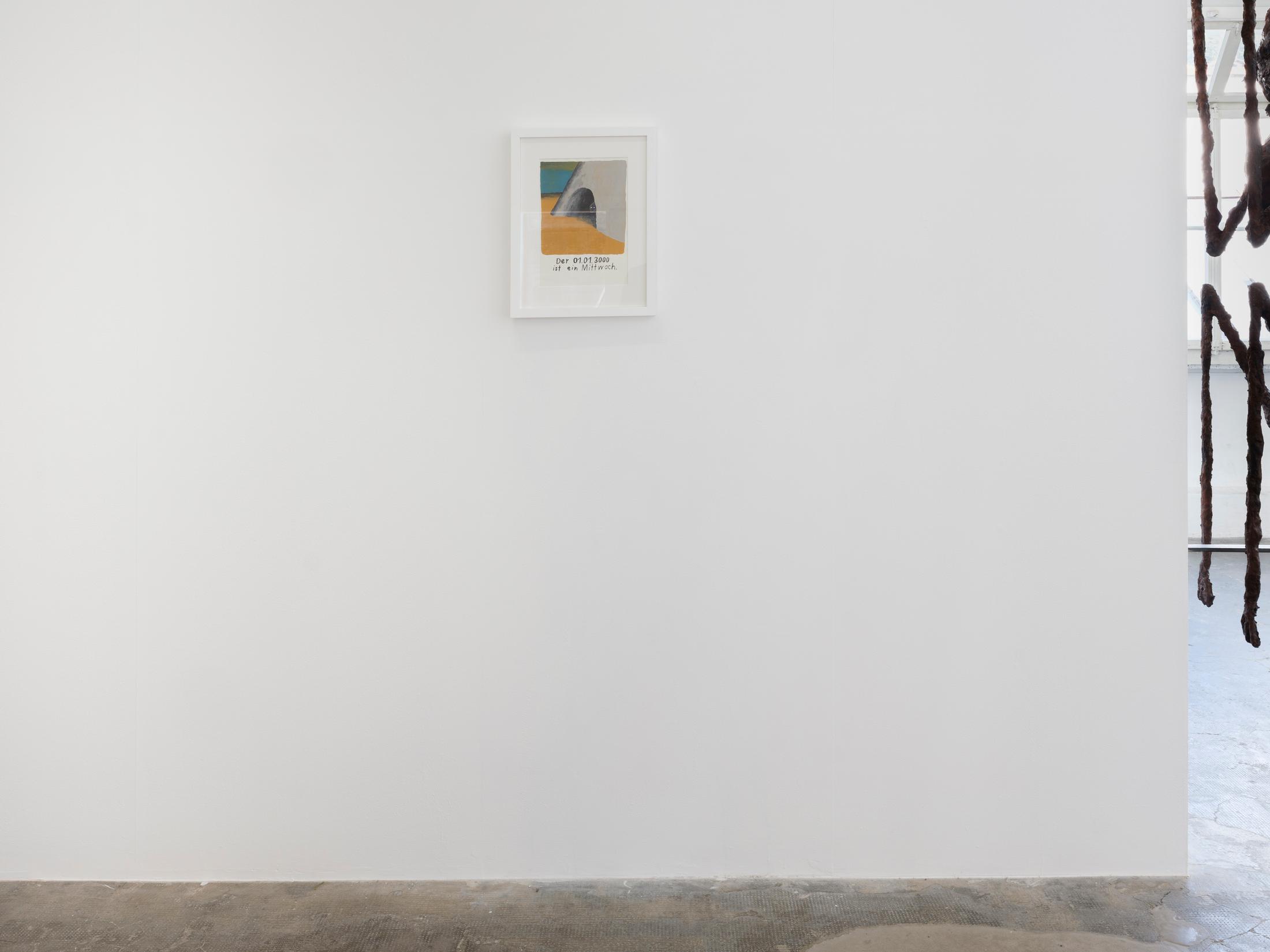 Exhibition View Group Show «Der 01.01.3000 ist ein Mittwoch» at Smallville, Neuchâtel, 2023 / Photo: Sebastian Verdon / Courtesy: the artists and Smallville