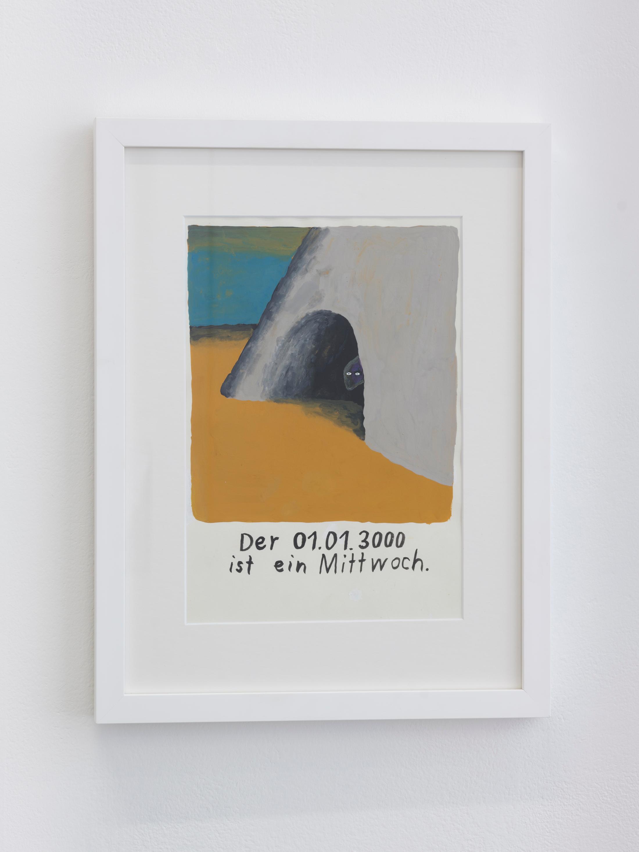 Exhibition View Group Show «Der 01.01.3000 ist ein Mittwoch» at Smallville, Neuchâtel, 2023 / Photo: Sebastian Verdon / Courtesy: the artists and Smallville