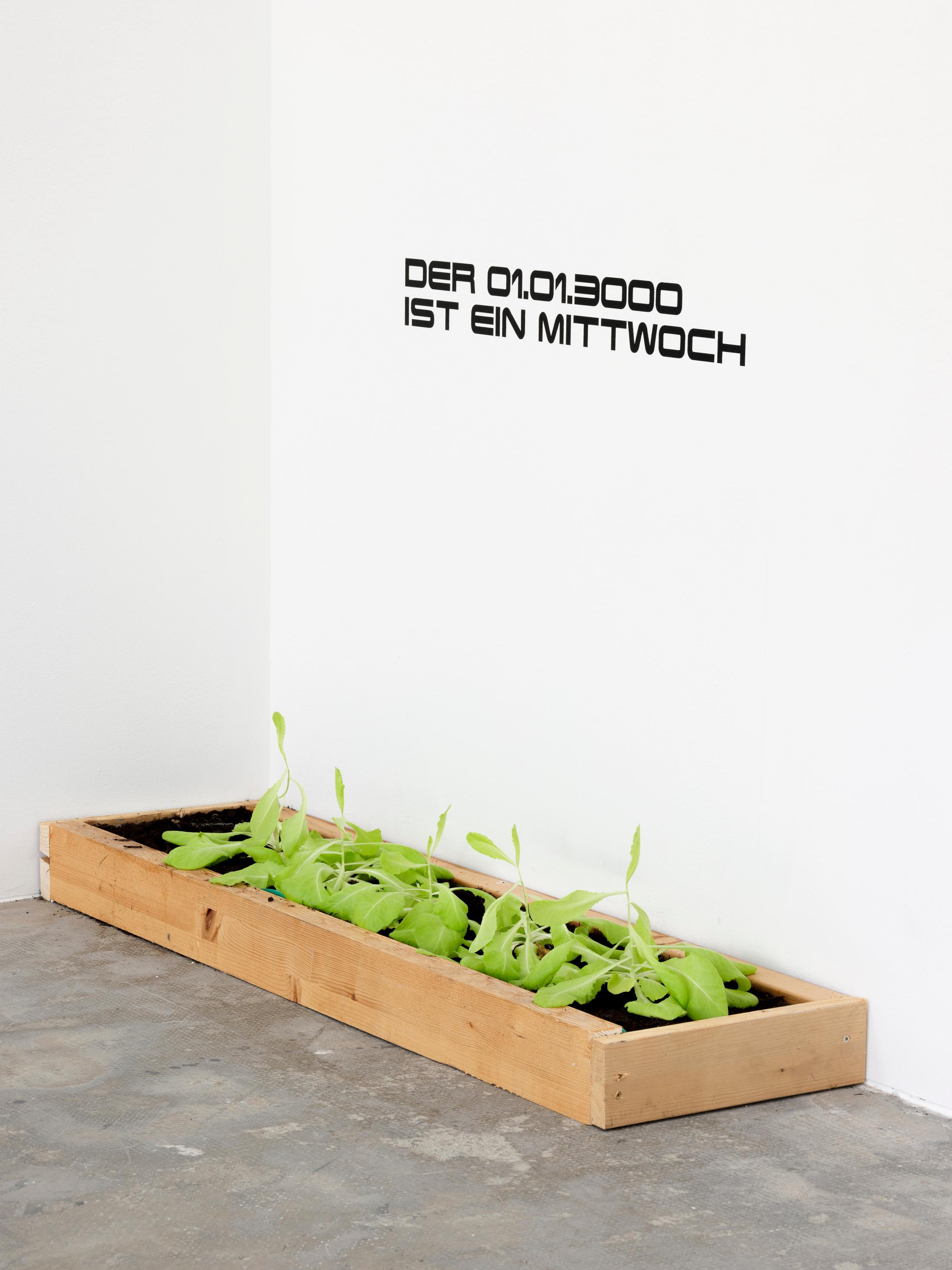 Exhibition View Group Show «Der 01.01.3000 ist ein Mittwoch» at Smallville, Neuchâtel, 2023 / Photo: Sebastian Verdon / Courtesy: the artists and Smallville