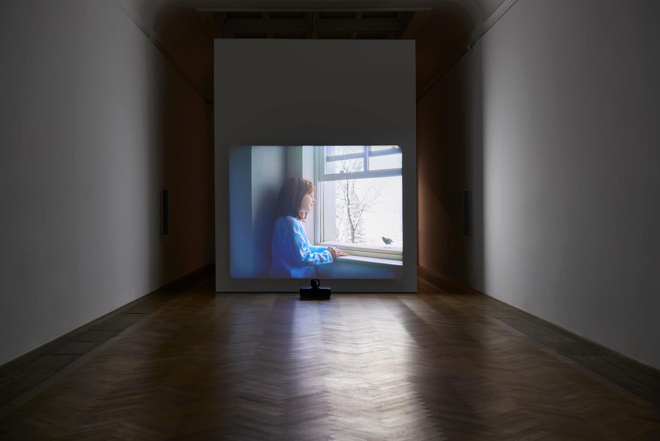 Exhibition View Diego Marcon Solo Show «Have you Checked the Children; view on Diego Marcon, The Parents’ Room, 2021» at Kunsthalle Basel, Basel, 2023-2024 / Photo: Philipp Hänger / Courtesy: the artist and Kunsthalle Basel