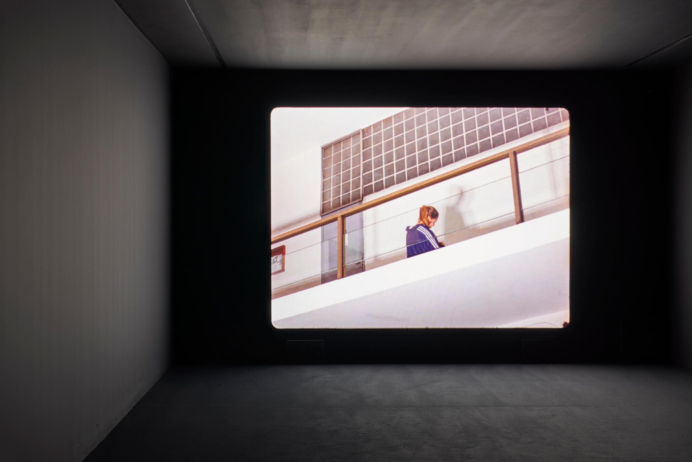 Exhibition View Diego Marcon Solo Show «Have you Checked the Children; view on Diego Marcon, Monelle, 2017» at Kunsthalle Basel, Basel, 2023-2024 / Photo: Philipp Hänger / Courtesy: the artist and Kunsthalle Basel