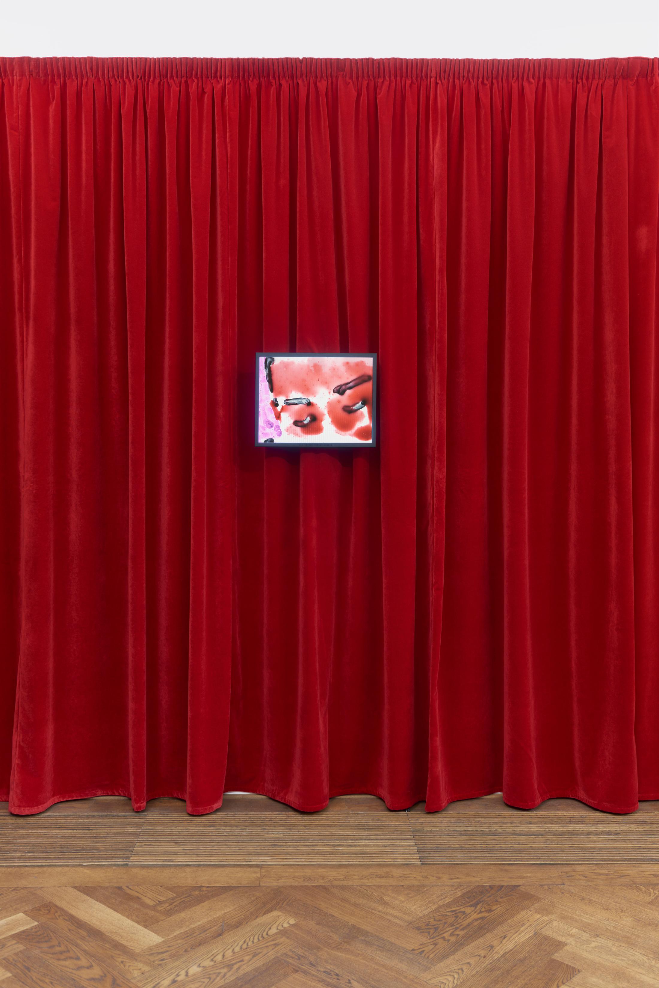 Exhibition View Diego Marcon Solo Show «Have you Checked the Children; view on Diego Marcon, Untitled (Head falling 05), 2015» at Kunsthalle Basel, Basel, 2023-2024 / Photo: Philipp Hänger / Courtesy: the artist and Kunsthalle Basel