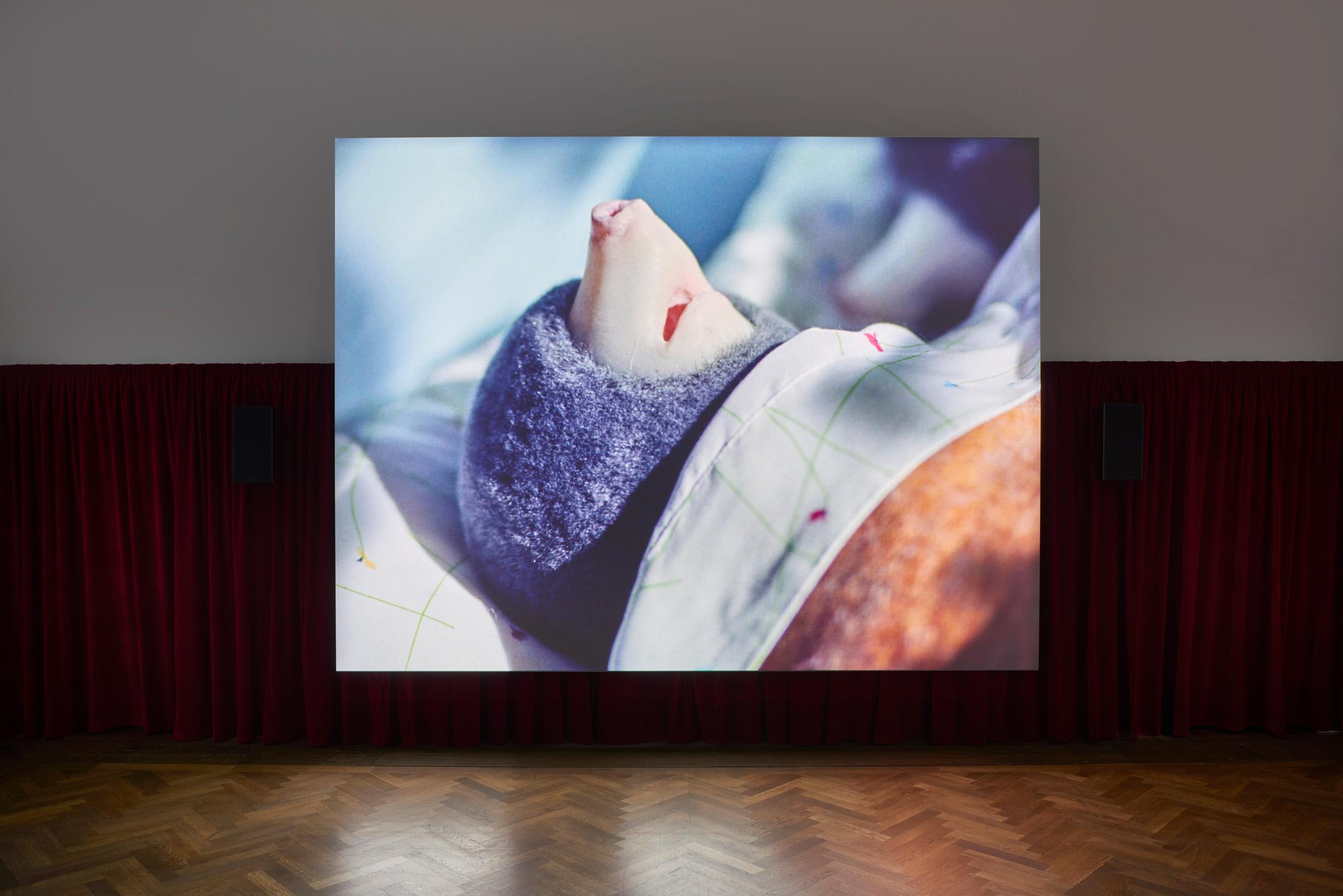 Exhibition View Diego Marcon Solo Show «Have you Checked the Children; view on Diego Marcon, Dolle, 2023» at Kunsthalle Basel, Basel, 2023-2024 / Photo: Philipp Hänger / Courtesy: the artist and Kunsthalle Basel