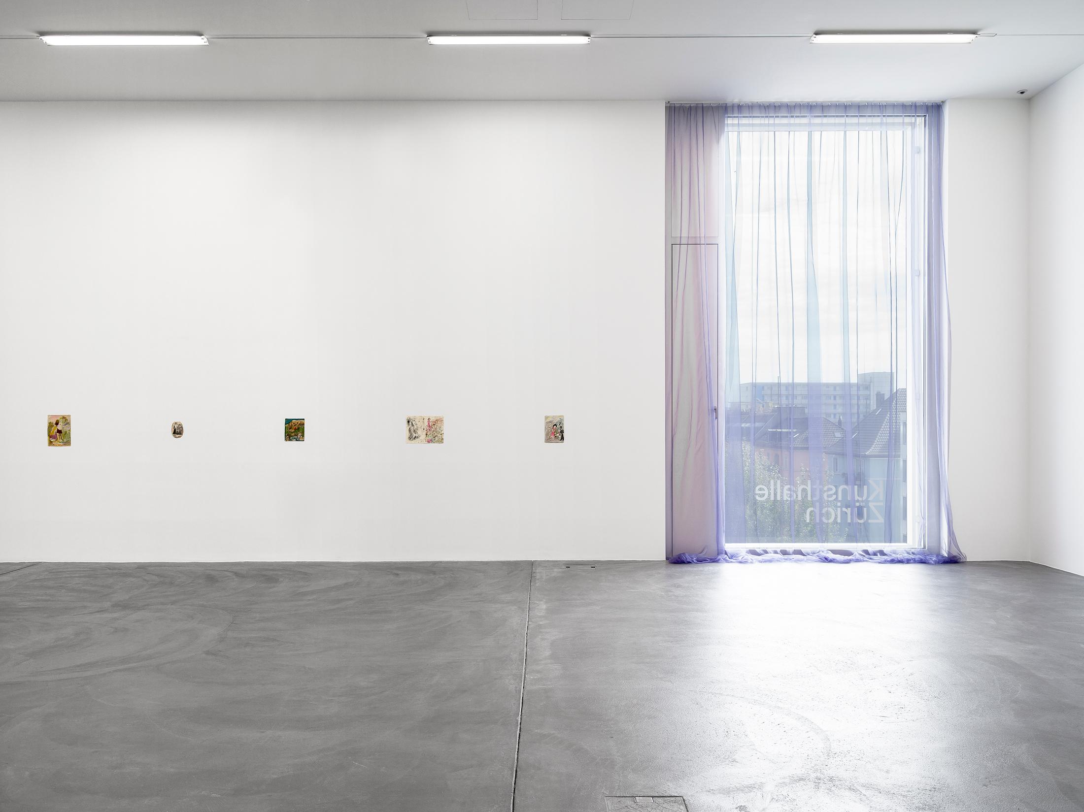 Exhibition View Elene Chantladze Solo Show «As in a Melody or a Bird’s Nest» at Kunsthalle Zürich, Zurich, 2023 / Photo: Cedric Mussano / Courtesy: the artist and Kunsthalle Zürich