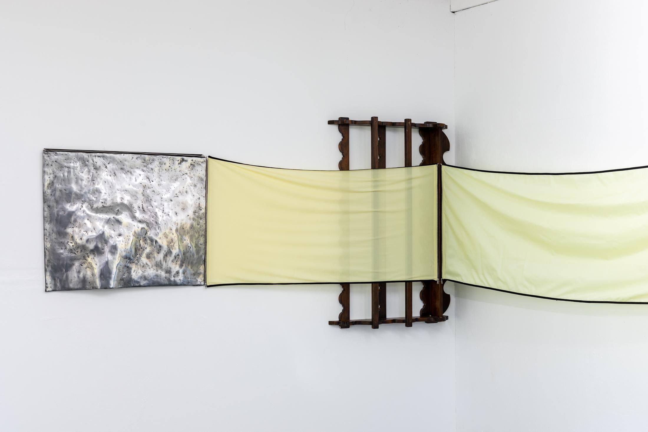 Exhibition View Duo Show «Leila Peacock & Gil Pellaton; view on Gil Pellaton, Gil Pellaton, Sentences Unfold Part 2 (detail), 2023» at Last Tango, Zurich, 2023 / Photo: Kilian Bannwart / Courtesy: the artist and Last Tango