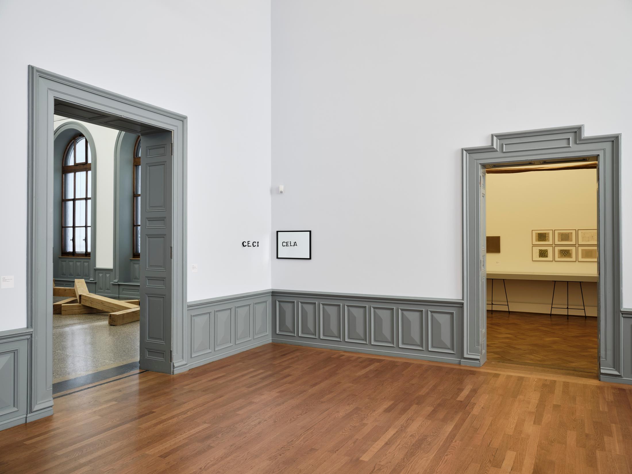 Exhibition View Markus Raetz Solo Show «Oui Non Si No Yes No» at Kunstmuseum Bern, Berne, 2023 / Photo: Rolf Siegenthaler / Courtesy: the artist and Kunstmuseum Bern