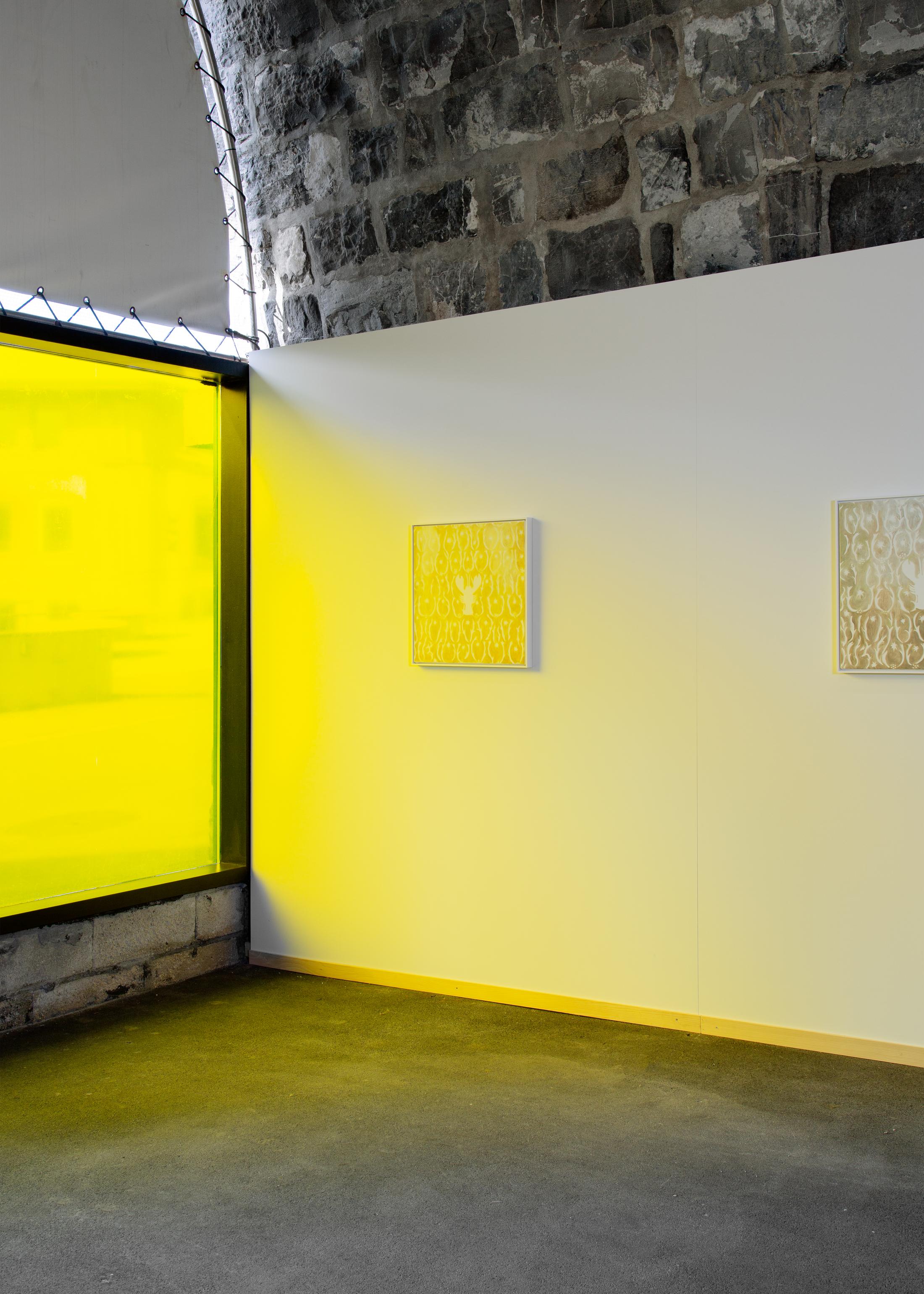 Exhibition View Group Show «Melanie Akeret, Luana Cardinaux and Sergio Rojas Chaves» at Bad Posture, Lausanne, 2023 / Photo: Théa Giglio / Courtesy: the artists and Bad Posture