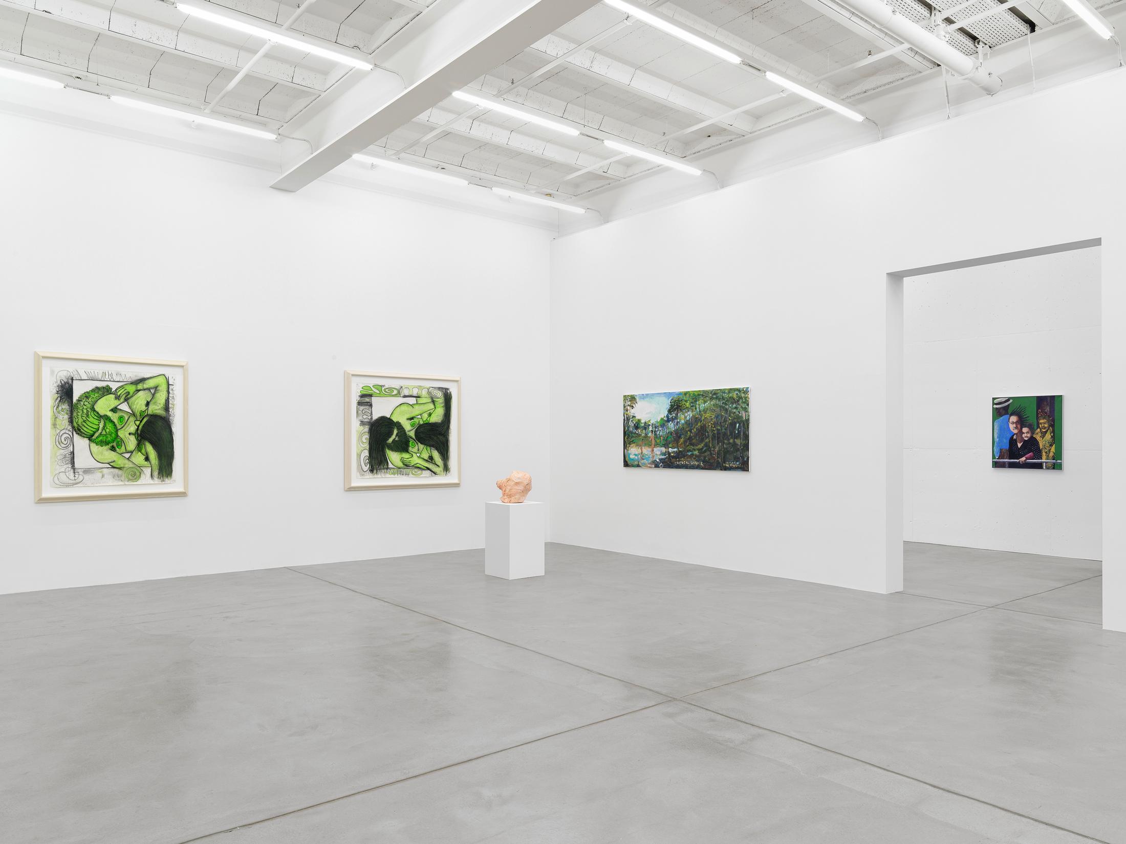 Exhibition View Group Show «MELENCOLIA» at Galerie Eva Presenhuber, Maag Areal, Zurich, 2023-2024 / Photo: Stefan Altenburger Photography / Courtesy: the artists and Galerie Eva Presenhuber