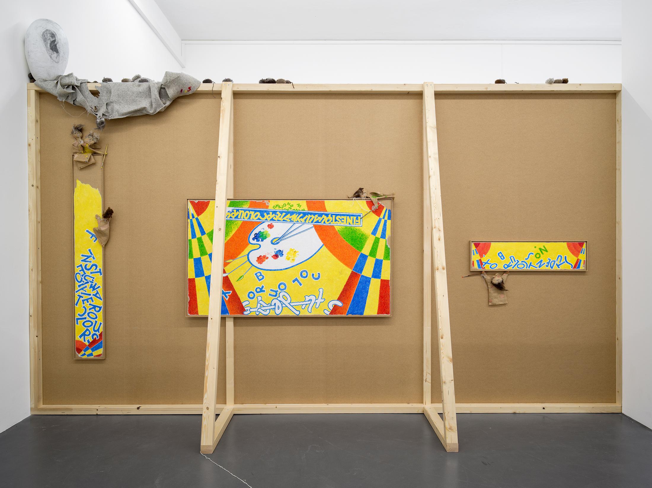 Exhibition View Solo Show Min Yoon «Perspectives + ing» at Galerie Francesca Pia, Zurich, 2024 / Photo: Cedric Mussano / Courtesy: The artist and Galerie Francesca Pia