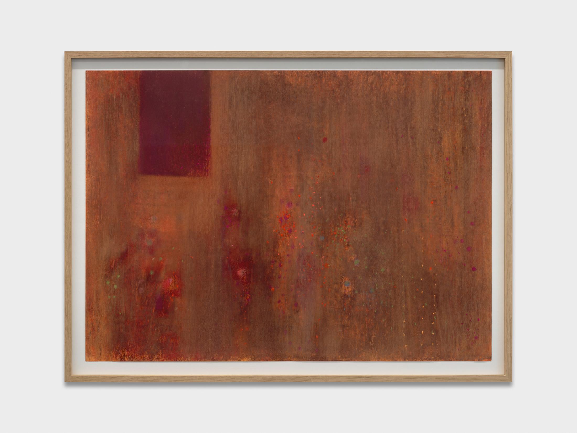 Exhibition View Group Show with Nutsa Gogaladze, Ant Lakomsk, Travis MacDonald, Rico Weber «Mortal Thoughts ; view on Nutsa Gogaladze, My little noise engineer, 2025, Soft pastel on paper, 50 x 70 cm» at Bernheim Gallery, Zurich, 2025 / Photo: Annik Wetter / Courtesy: the artists and Bernheim Gallery