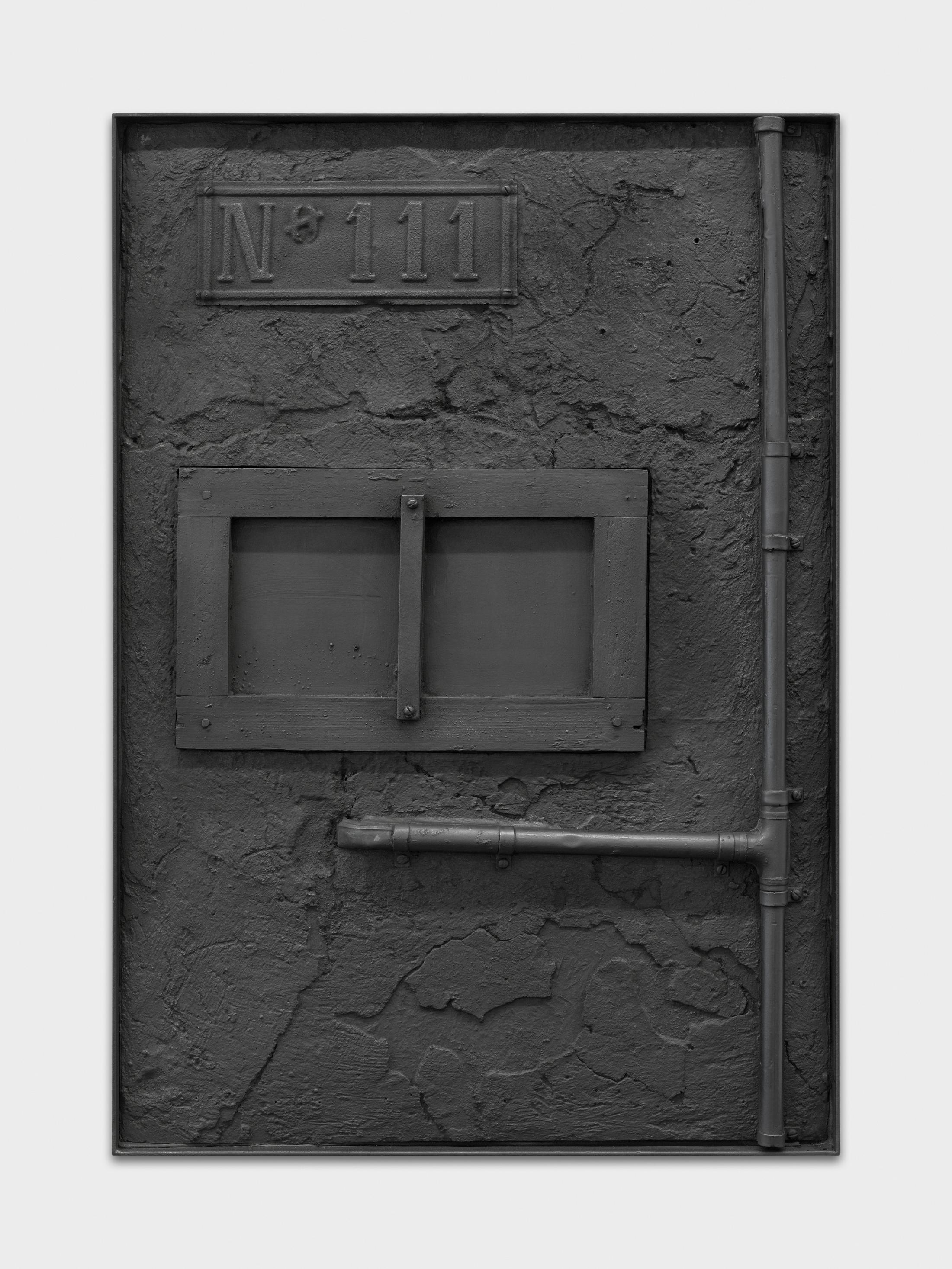 Exhibition View Group Show with Nutsa Gogaladze, Ant Lakomsk, Travis MacDonald, Rico Weber «Mortal Thoughts ; view on Rico Weber, 111, 2001, signed & dated, acrylic resin, silicone, metal, 66 x 46 cm» at Bernheim Gallery, Gallery, 2025 / Photo: Annik Wetter / Courtesy: the artists and Bernheim Gallery