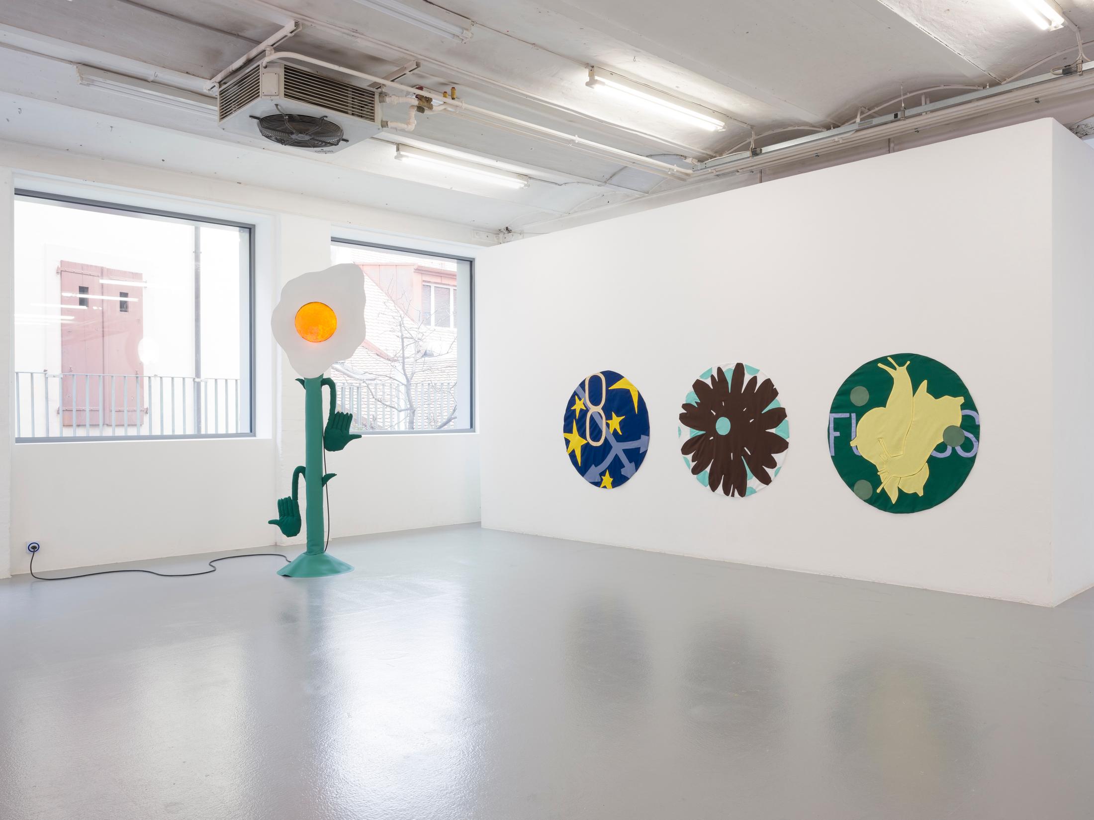 Exhibition View Duo Show Nastasia Meyrat and Mina Squalli-Houssaïni «dwelling the shadows» at CAN, Neuchâtel, 2024 / Photo: Sebastian Verdon / Courtesy: The artists and CAN