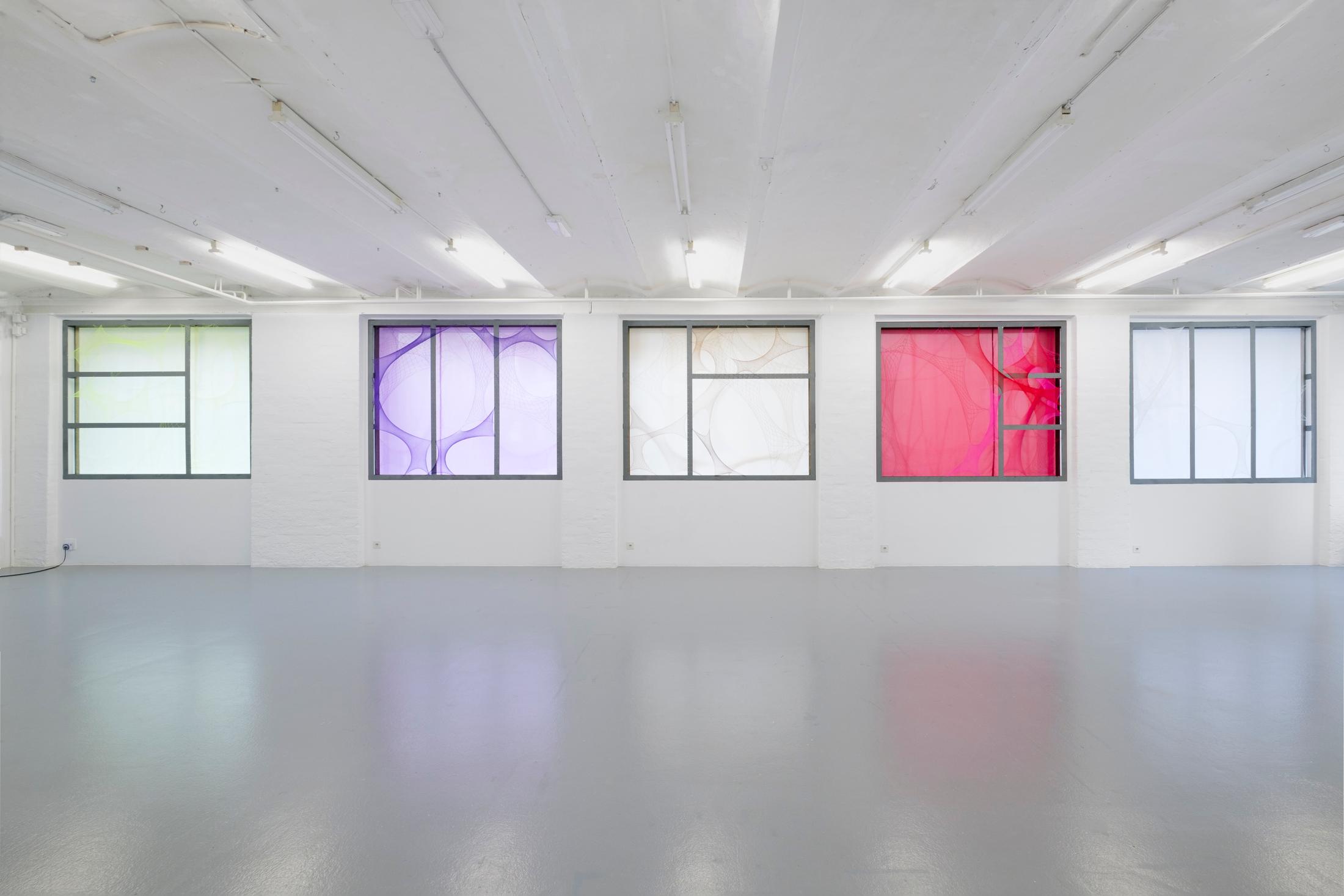 Exhibition View Duo Show Nastasia Meyrat and Mina Squalli-Houssaïni «dwelling the shadows» at CAN, Neuchâtel, 2024 / Photo: Sebastian Verdon / Courtesy: The artists and CAN