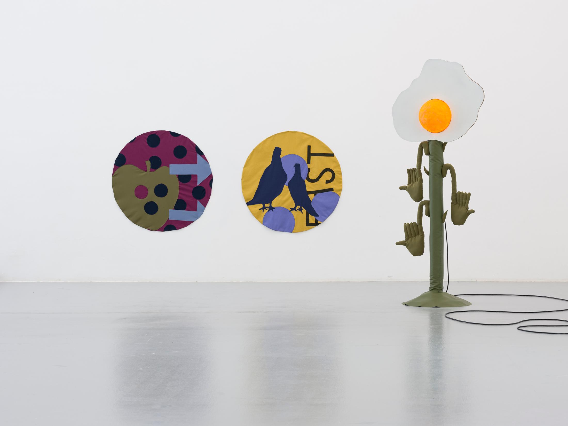 Exhibition View Duo Show Nastasia Meyrat and Mina Squalli-Houssaïni «dwelling the shadows» at CAN, Neuchâtel, 2024 / Photo: Sebastian Verdon / Courtesy: The artists and CAN