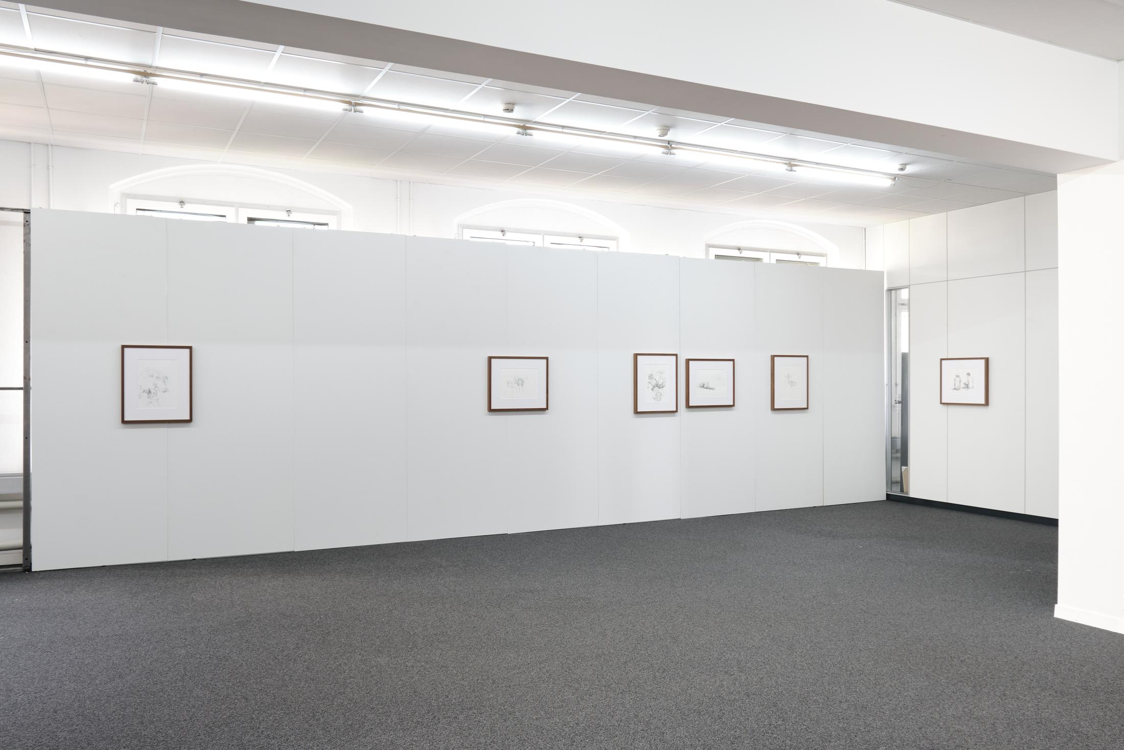 Exhibition View Noemi Pfister Solo Show «Fixing the shoes with glue, so many times» at unanimous consent, Zurich, 2023 / Photo: Philip Ullrich / Courtesy: the artist and unanimous consent