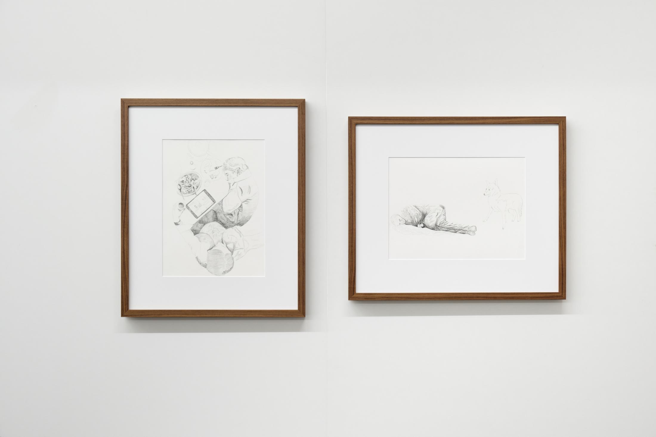 Exhibition View Noemi Pfister Solo Show «Fixing the shoes with glue, so many times» at unanimous consent, Zurich, 2023 / Photo: Philip Ullrich / Courtesy: the artist and unanimous consent